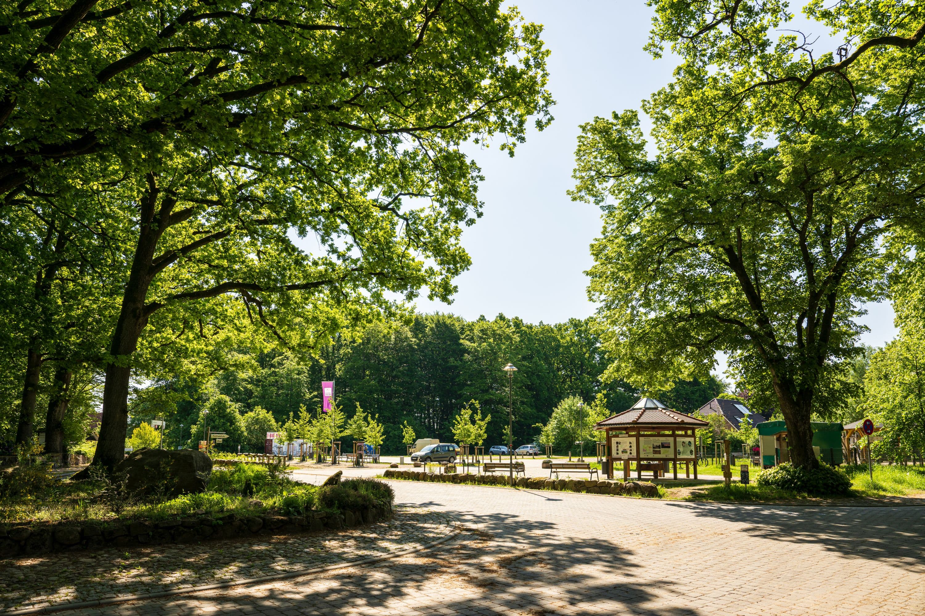 Wander- und Kutschenparkplatz in Döhle am Naturschutzgebiet Lüneburger Heide