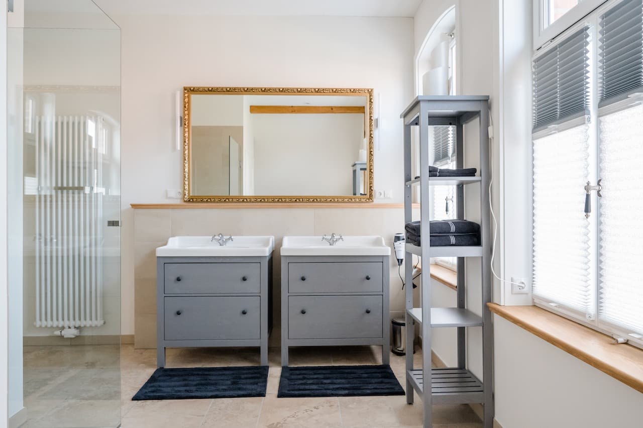 Badezimmer im Ferienhaus Waldstraße 7 in Hermannsburg