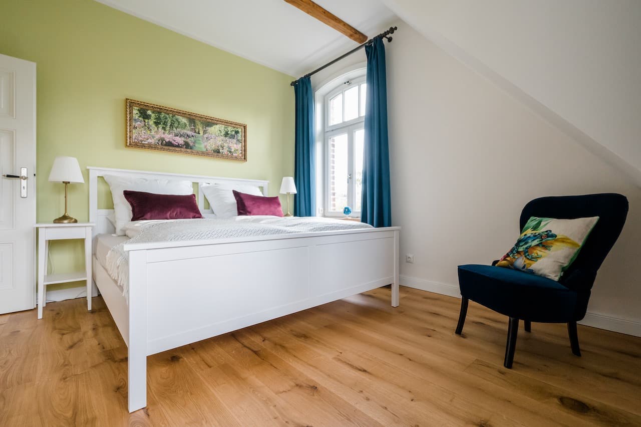 Schlafzimmer im Ferienhaus Waldstraße 7 in Hermannsburg