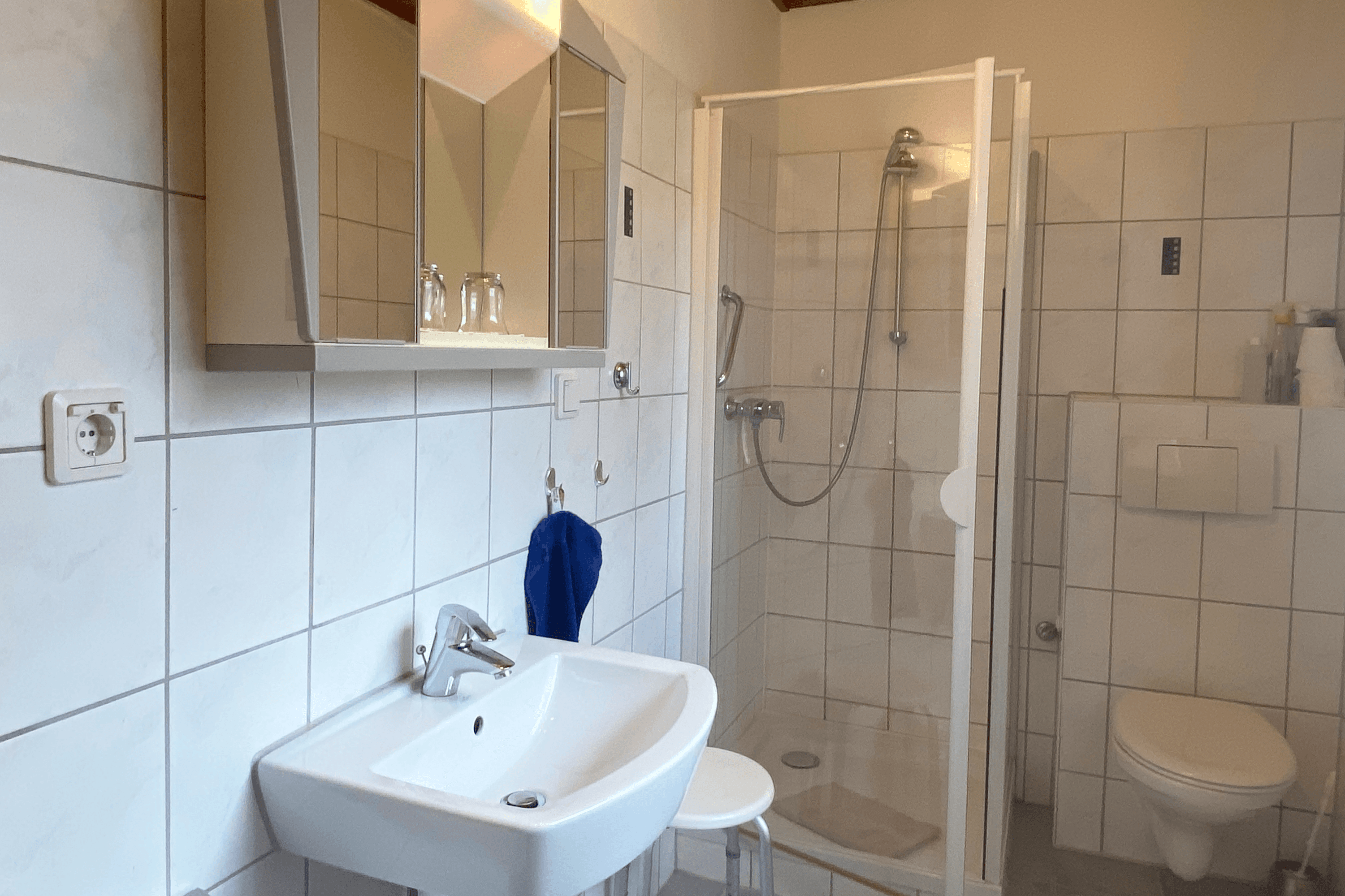 Badezimmer in der Ferienwohnung Bädke in Müden Örtze