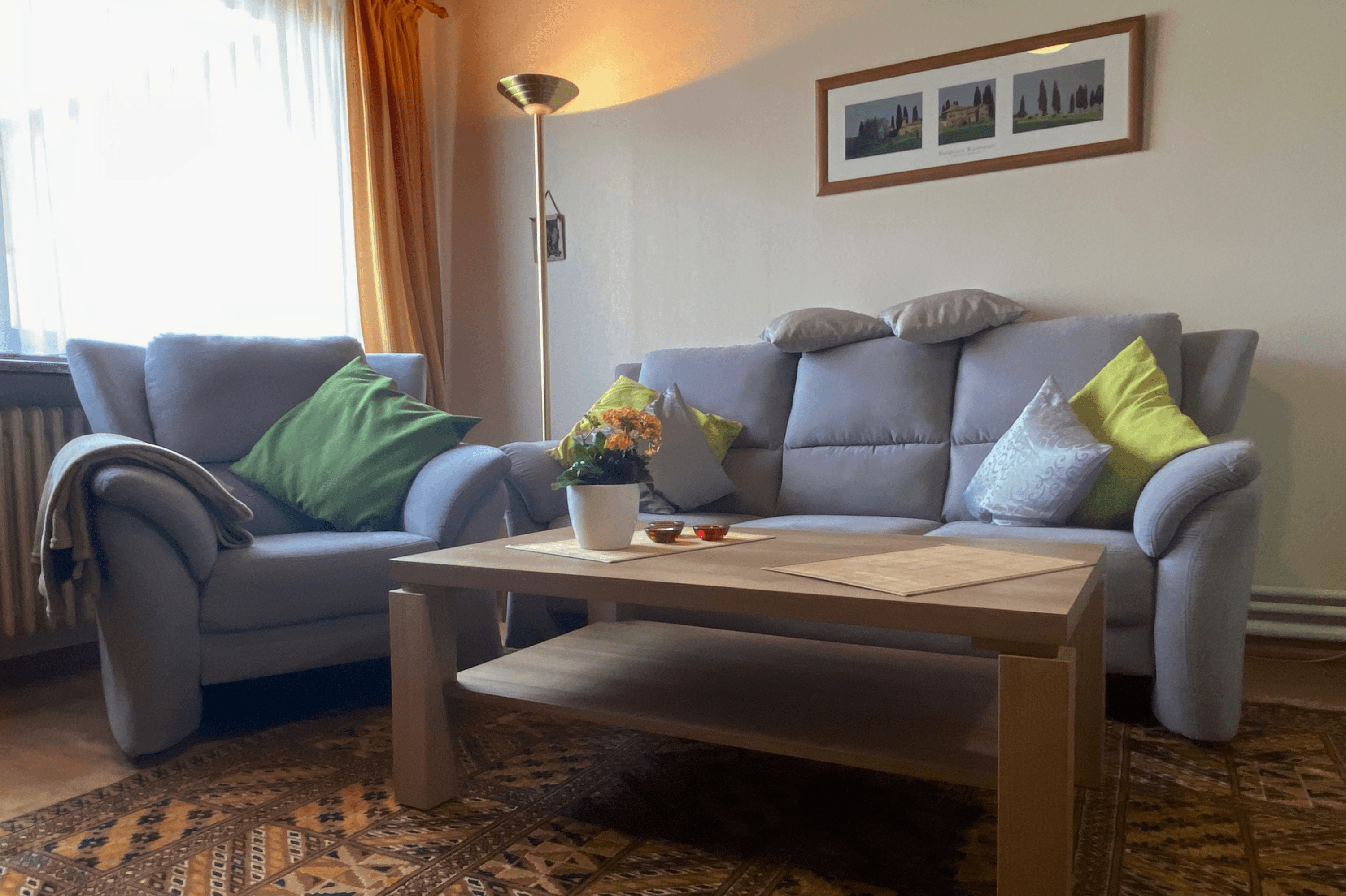 Wohnzimmer in der Ferienwohnung Bädke in Müden Örtze