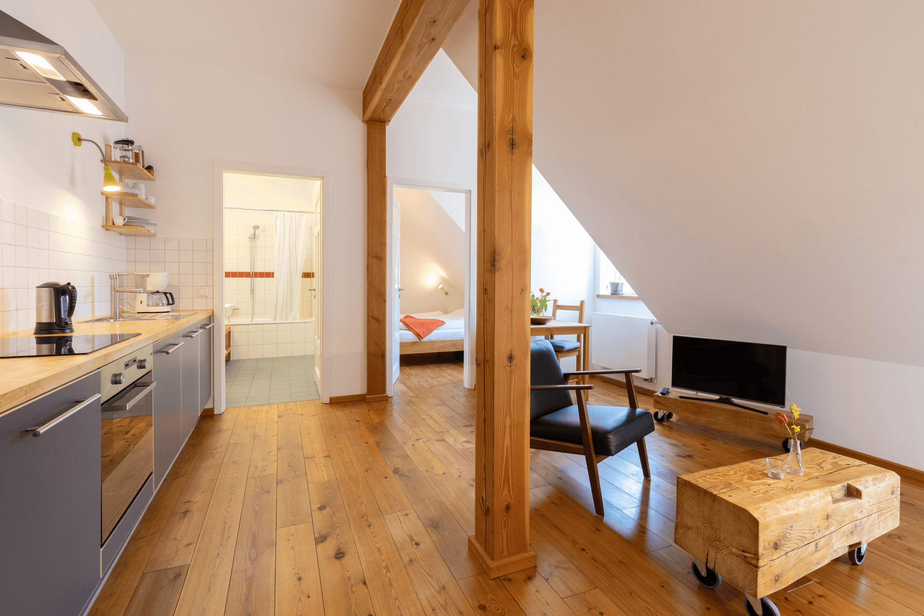 Wohnzimmer Ferienwohnung 4 auf dem Winkelhof Müden Örtze