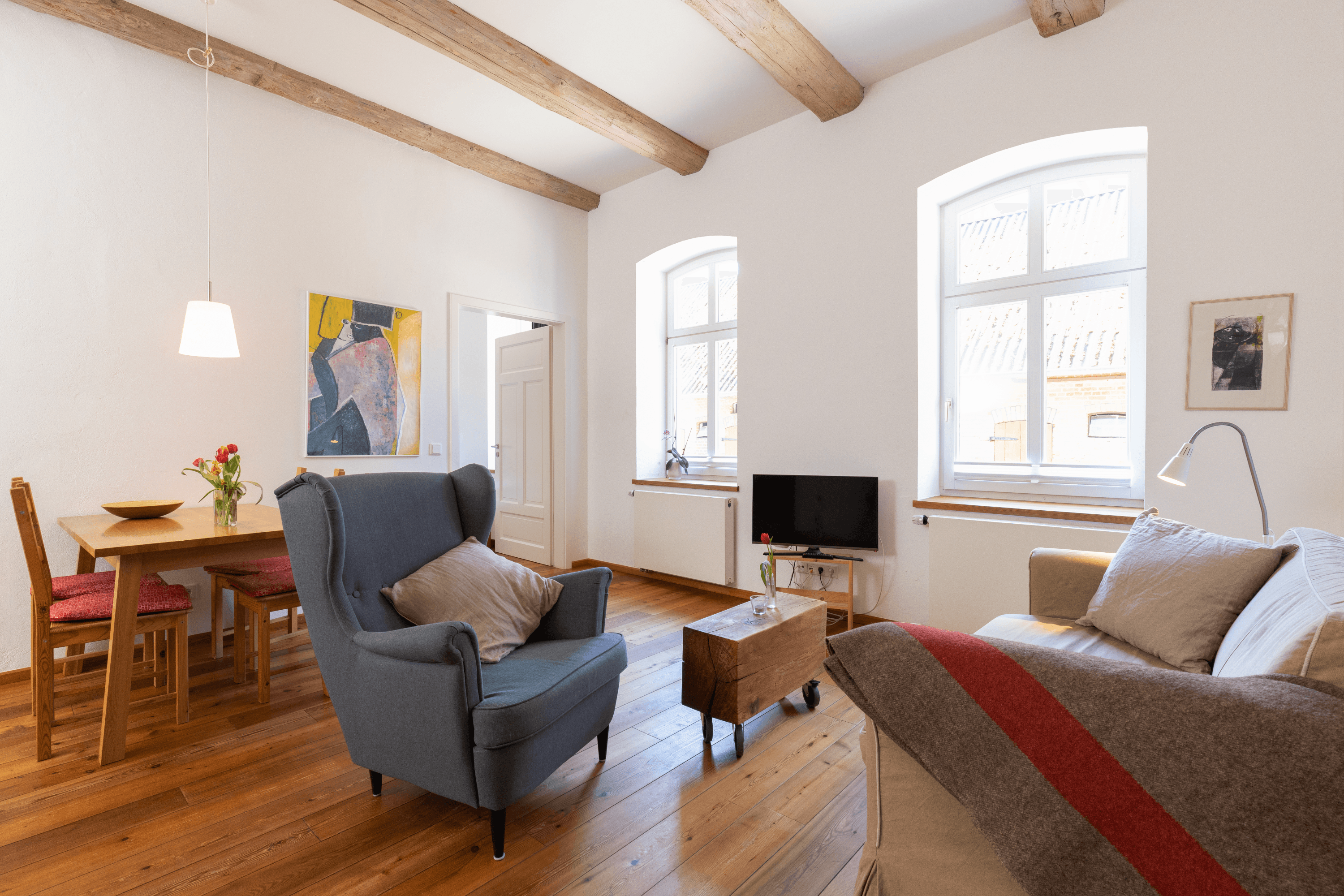 Wohnzimmer Ferienwohnung 5 auf dem Winkelhof Müden Örtze