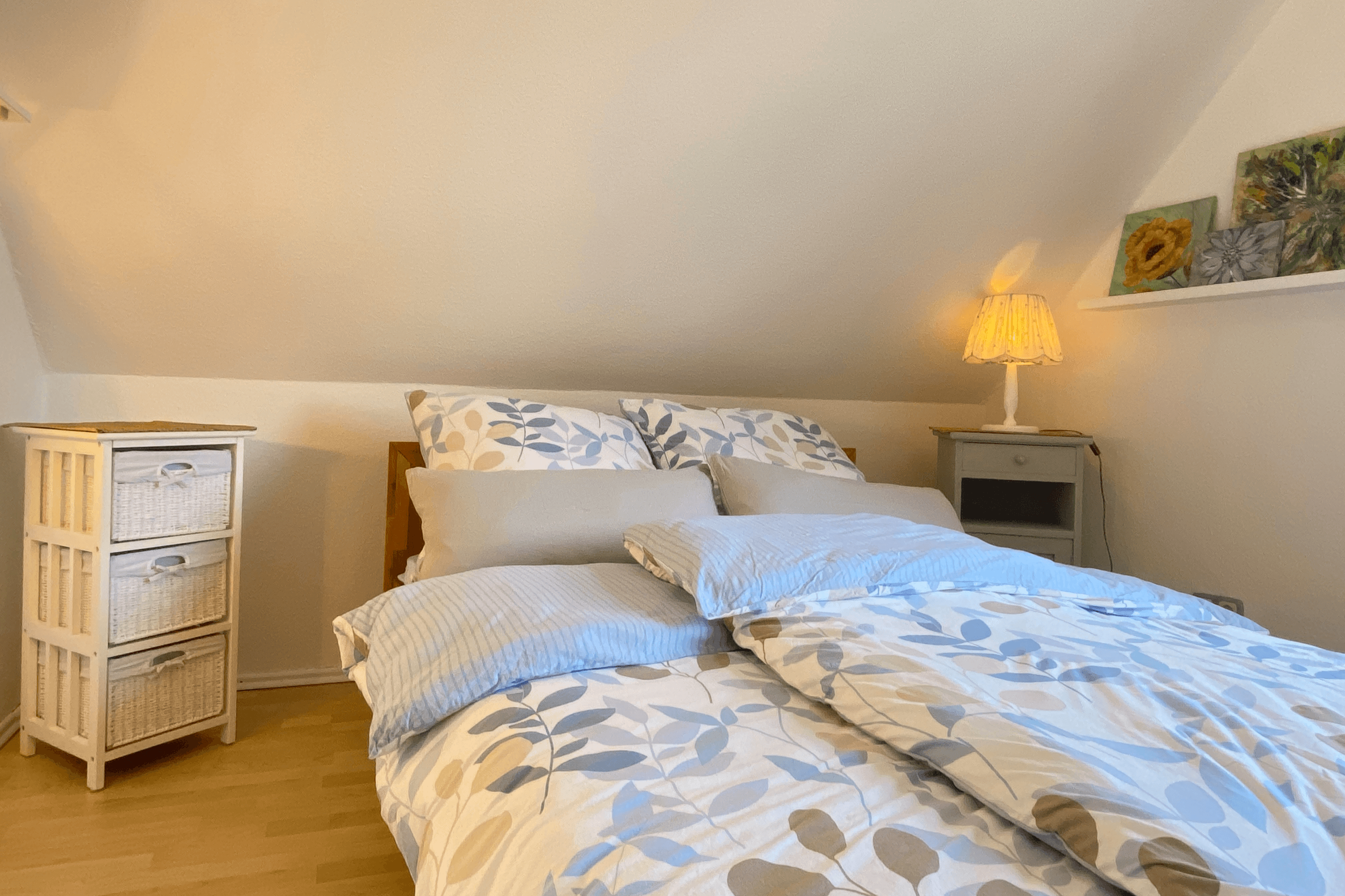 Schlafzimmer in der Ferienwohnung Ferienhaus am Heidesee in Müden Örtze