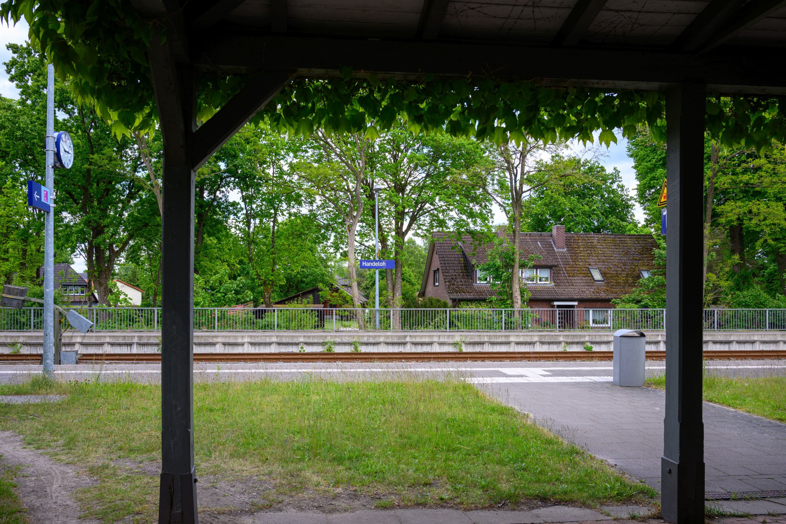 Gleise am Handeloh Bahnhof in der Lüneburger Heide