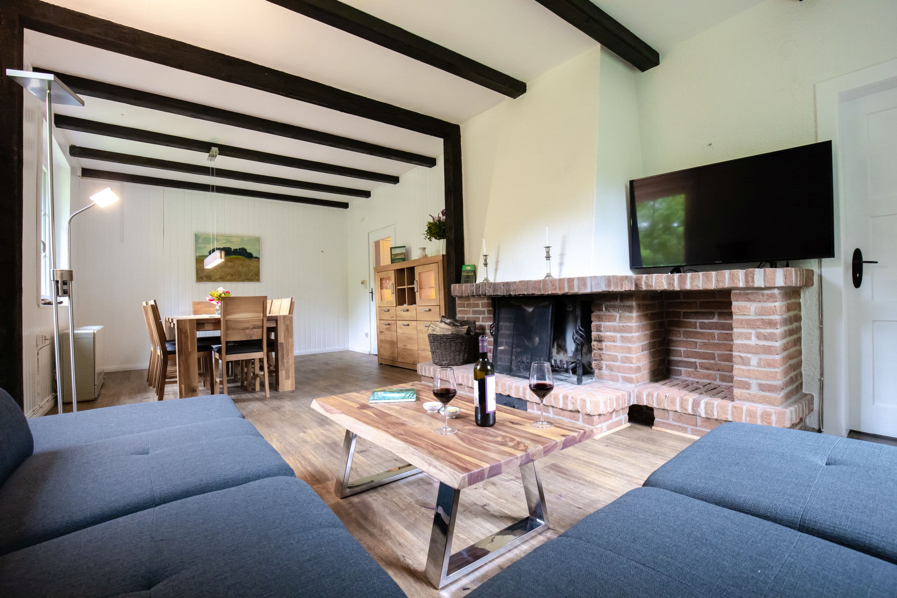 Wohnzimmer in dem Ferienhaus Heidschnuckenhof Niederohe