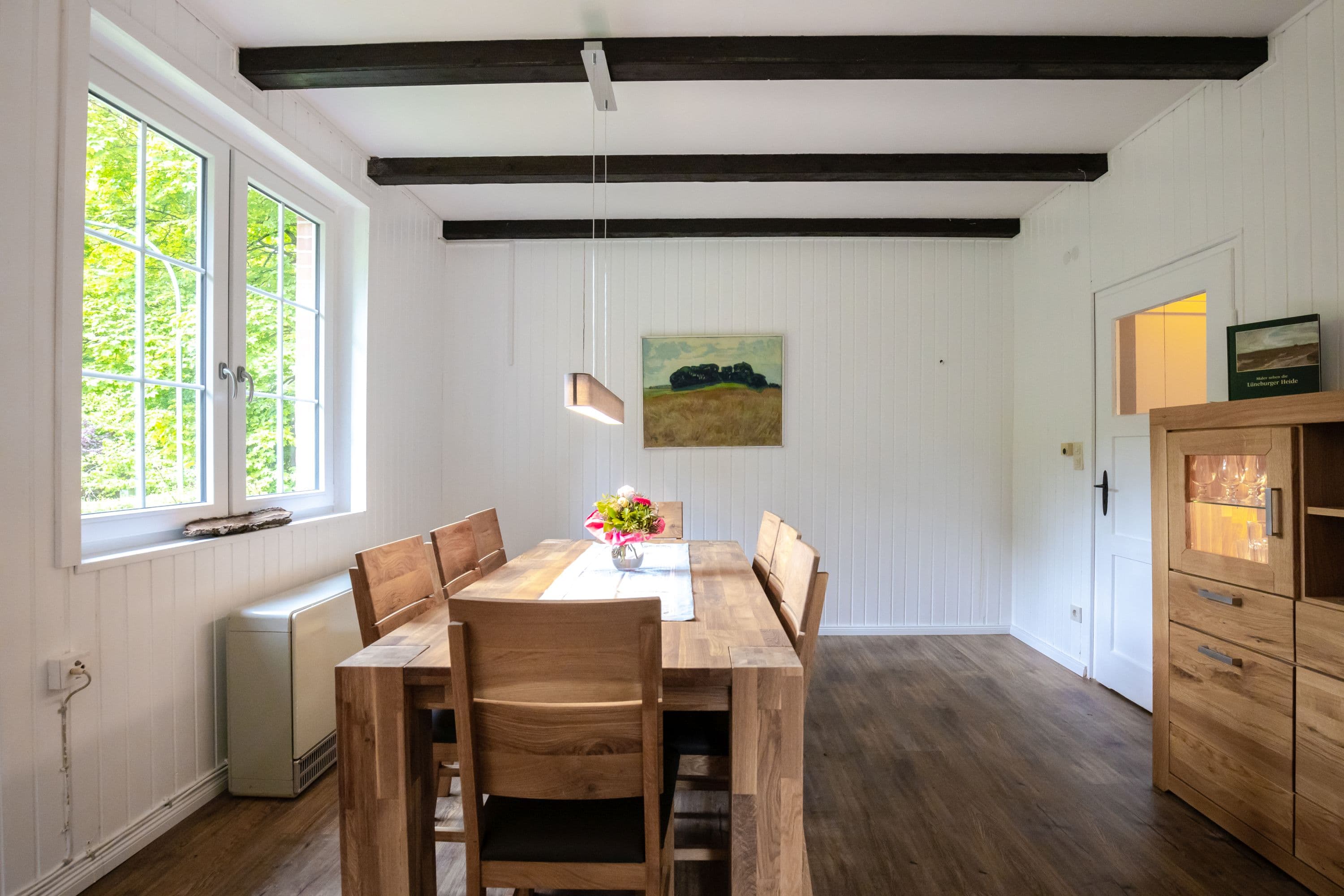 Esszimmer in dem Ferienhaus Heidschnuckenhof Niederohe