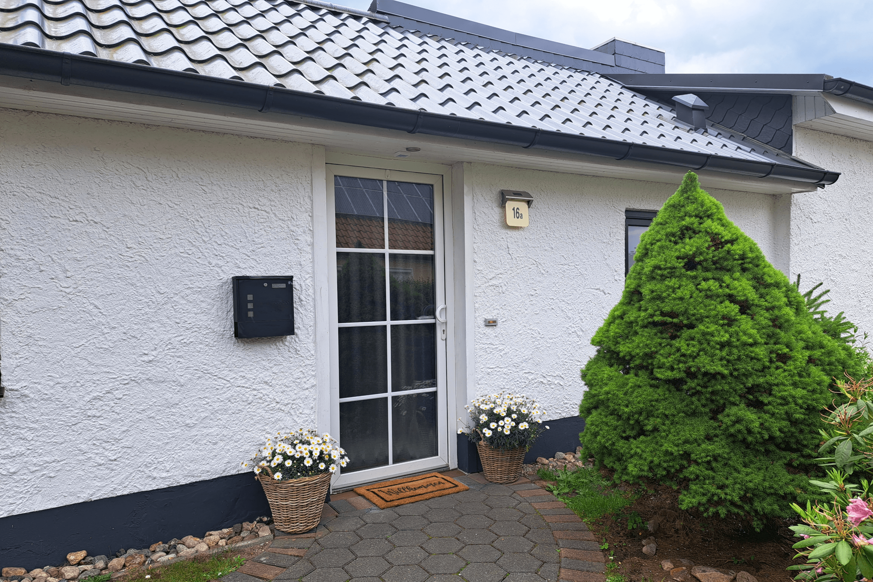 Hauseingang des Ferienhaus am Heidschnuckenweg Faßberg