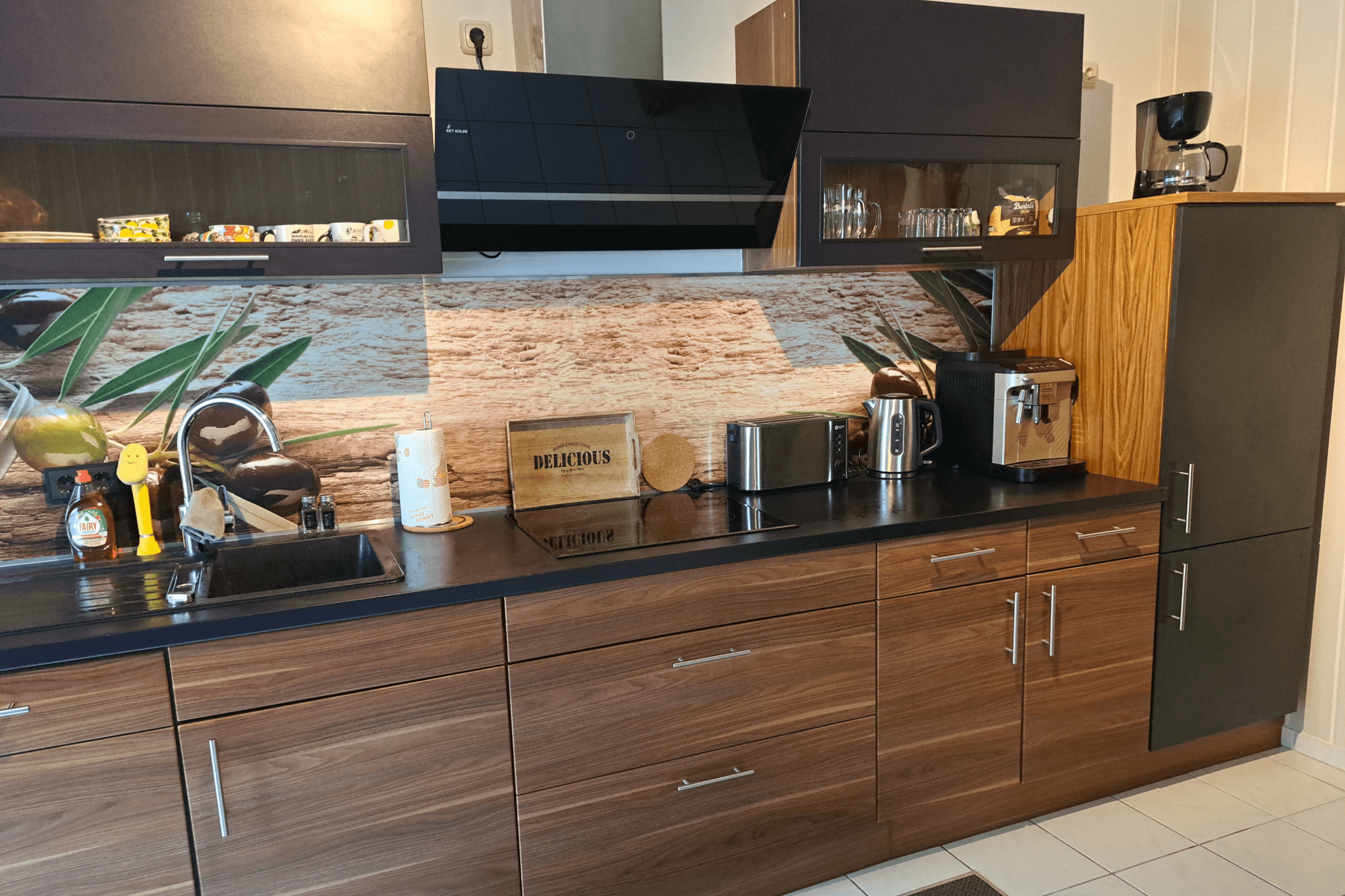 Küche in dem Ferienhaus am Heidschnuckenweg