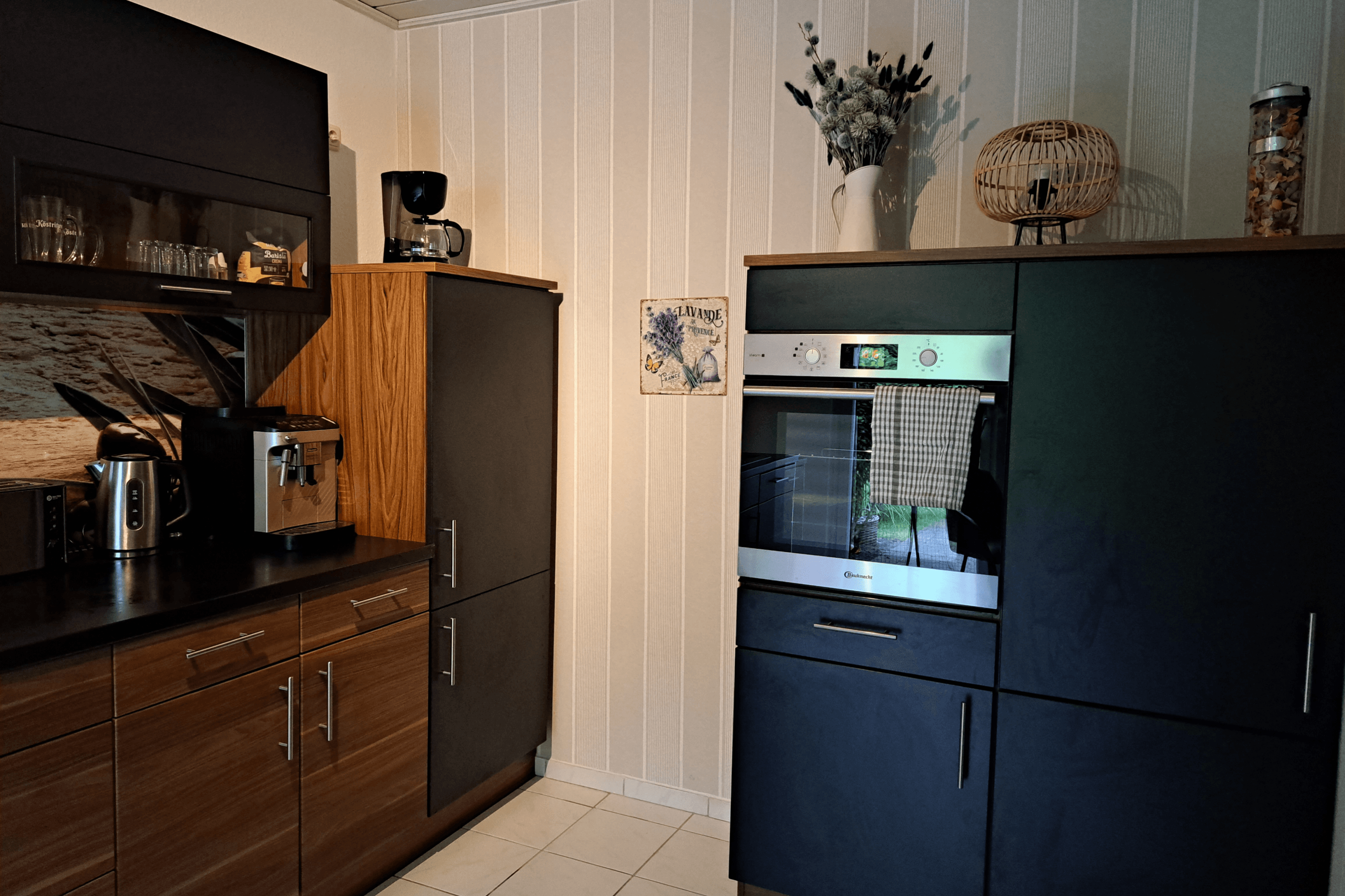 Küche in dem Ferienhaus am Heidschnuckenweg