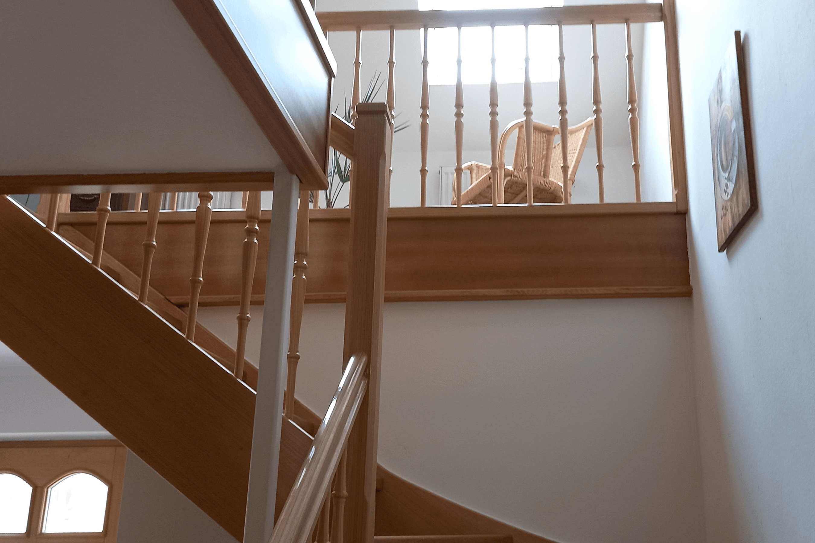 Treppenaufgang in Nolte's Ferienwohnung Bröckel