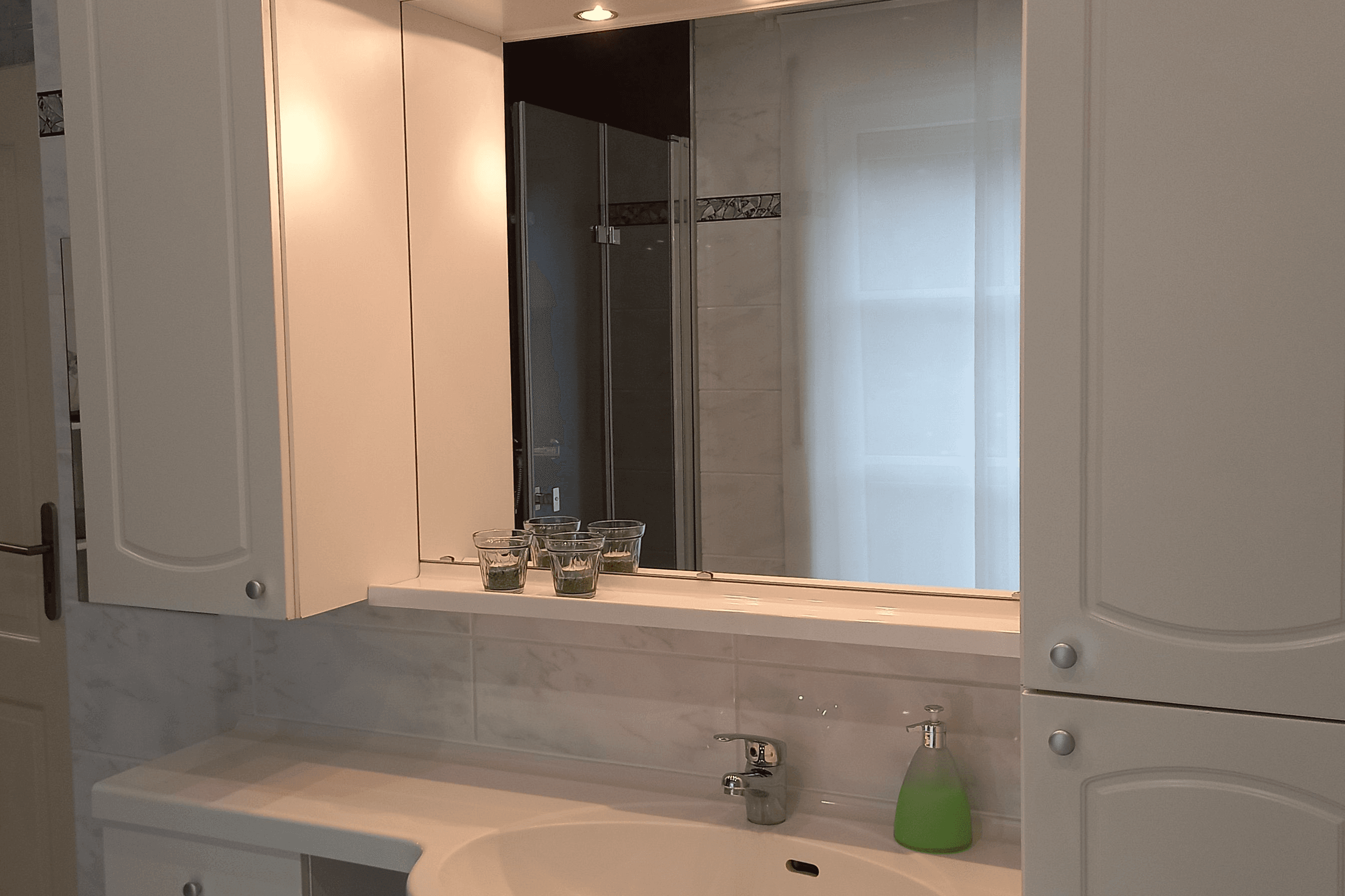 Badezimmer in Nolte's Ferienwohnung Bröckel