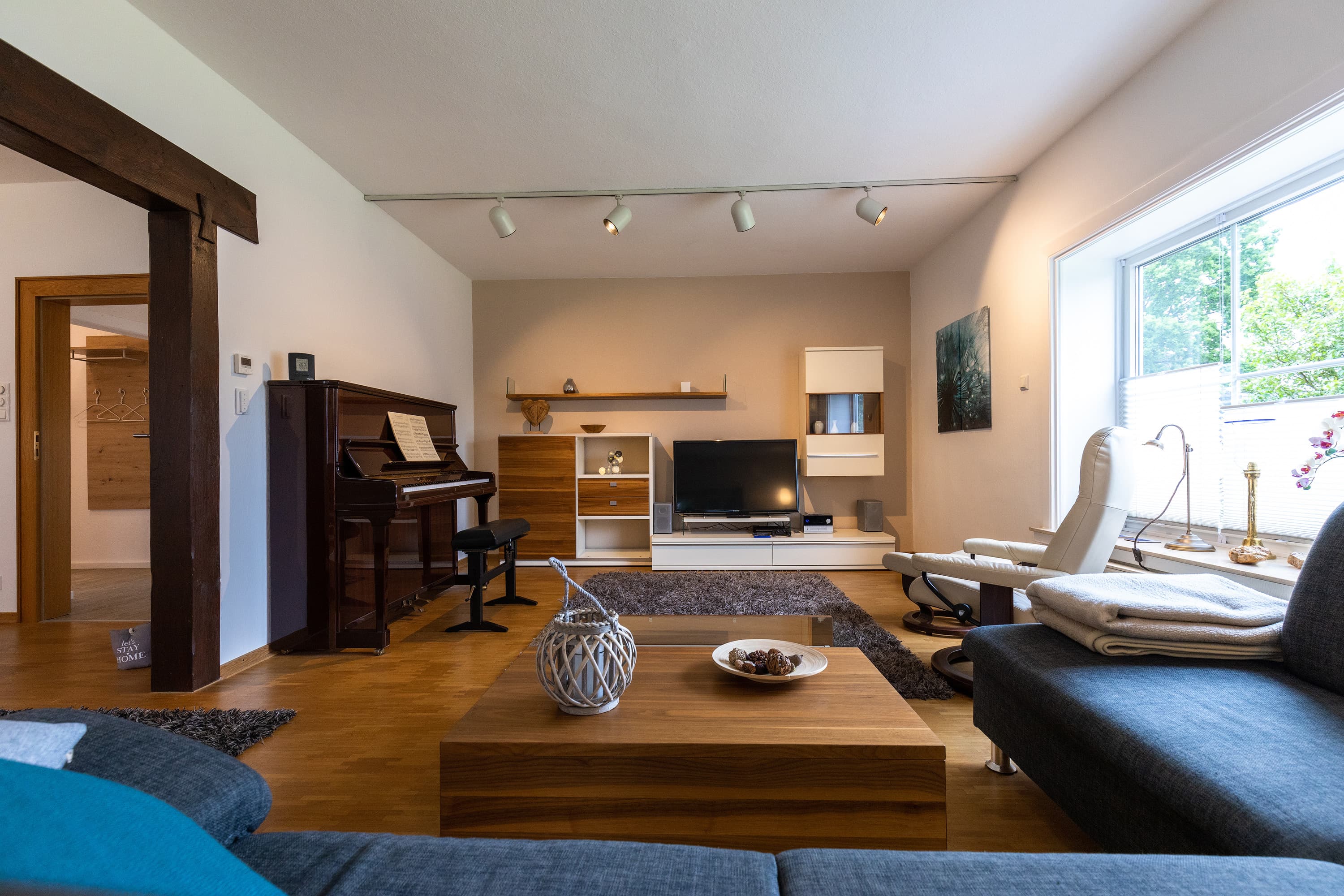 Wohnzimmer im Ferienhaus Eschede