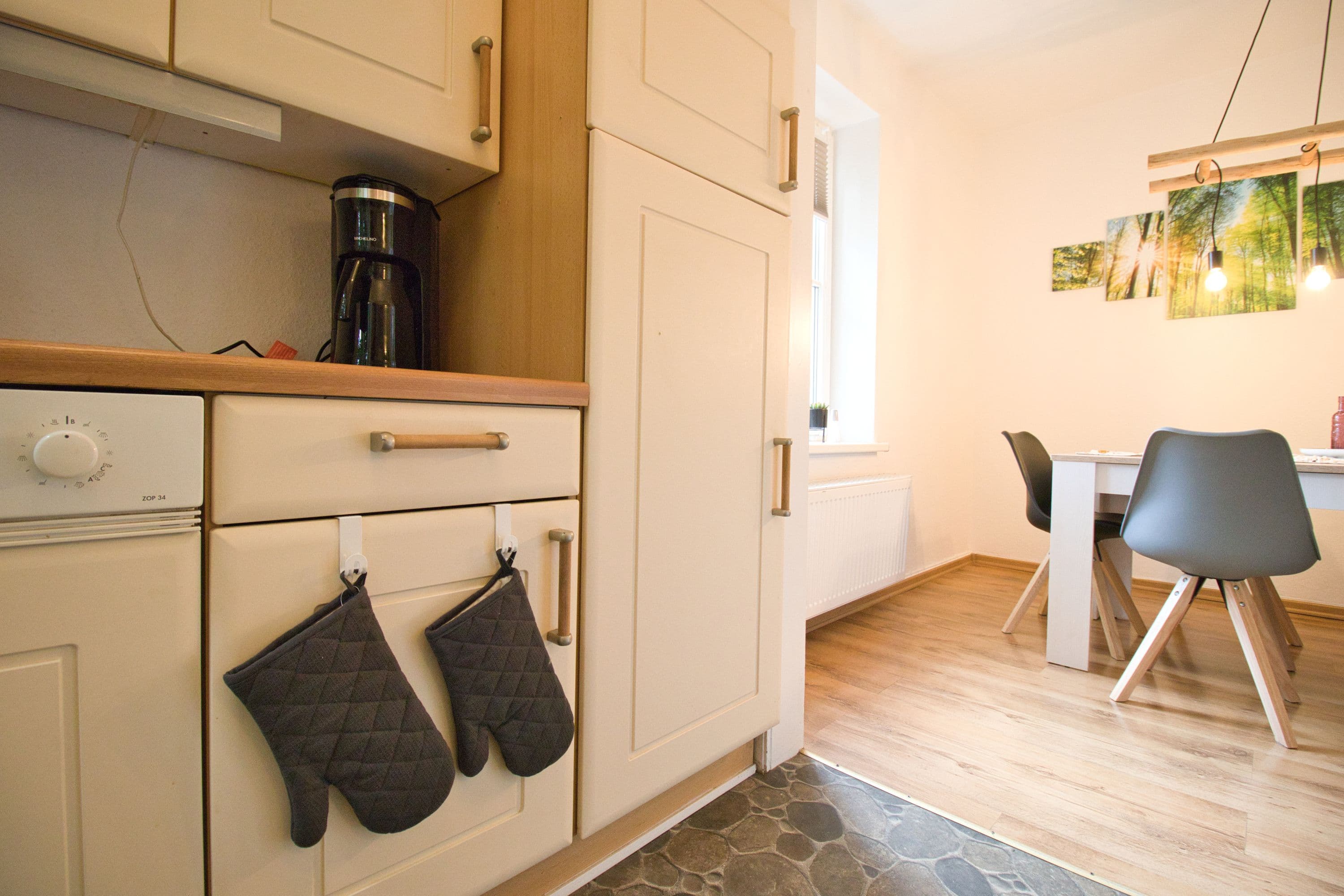 Küche in dem Ferienhaus Haas am Heidschnuckenweg Faßberg