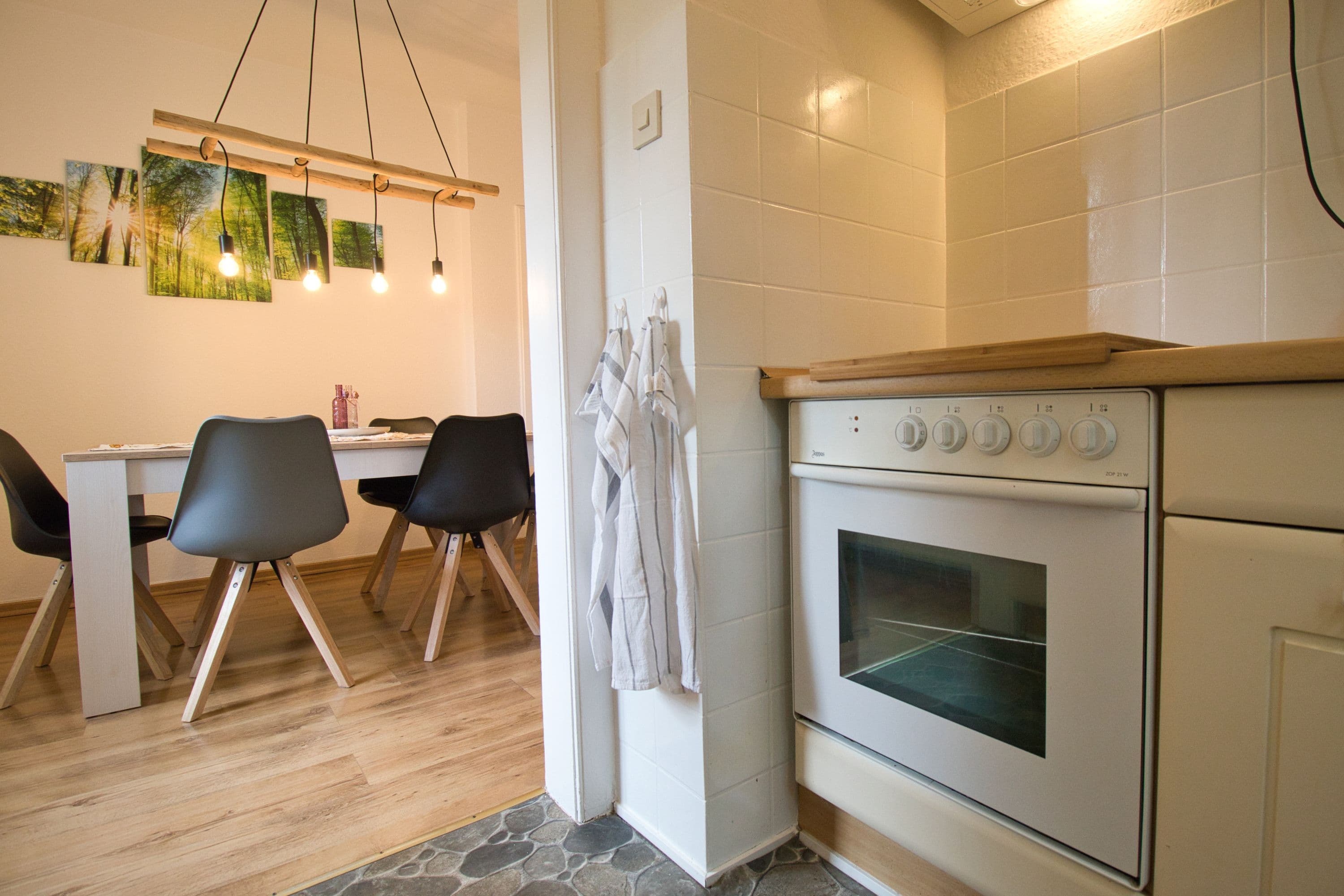 Küche in dem Ferienhaus Haas am Heidschnuckenweg Faßberg