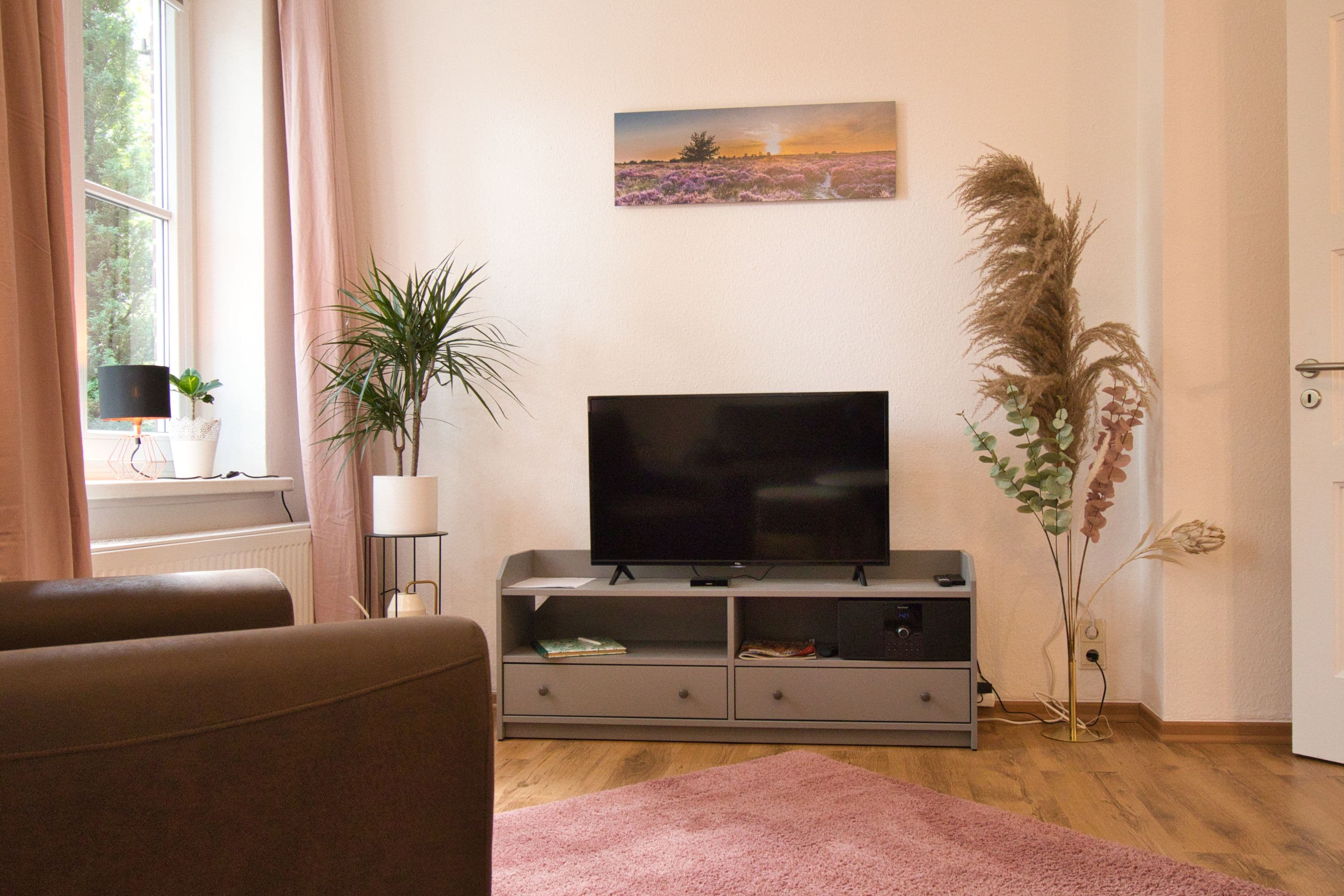 Wohnzimmer in dem Ferienhaus Haas am Heidschnuckenweg Faßberg