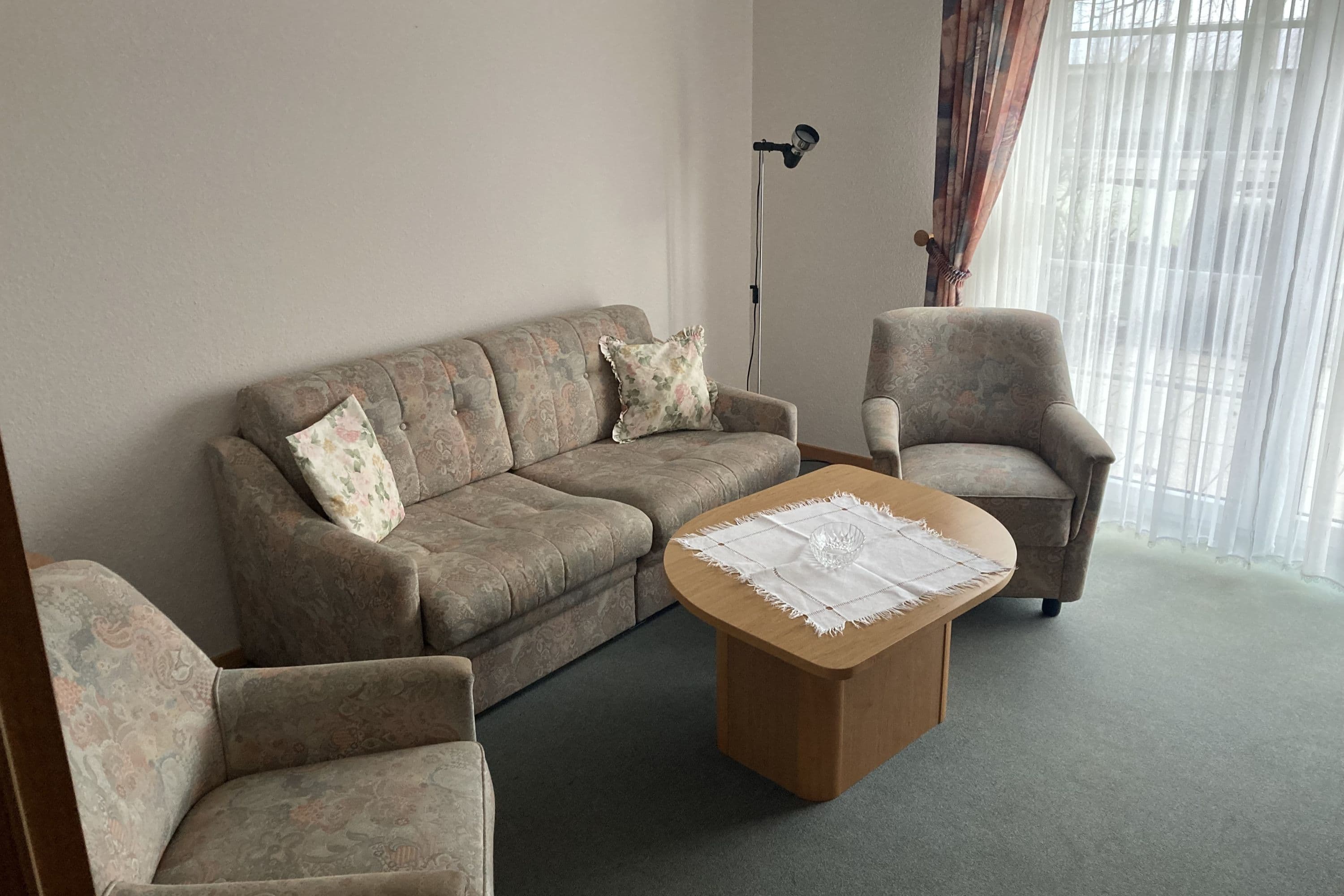 Wohnbereich in der Ferienwohnung zum Becklinger Holz Bergen