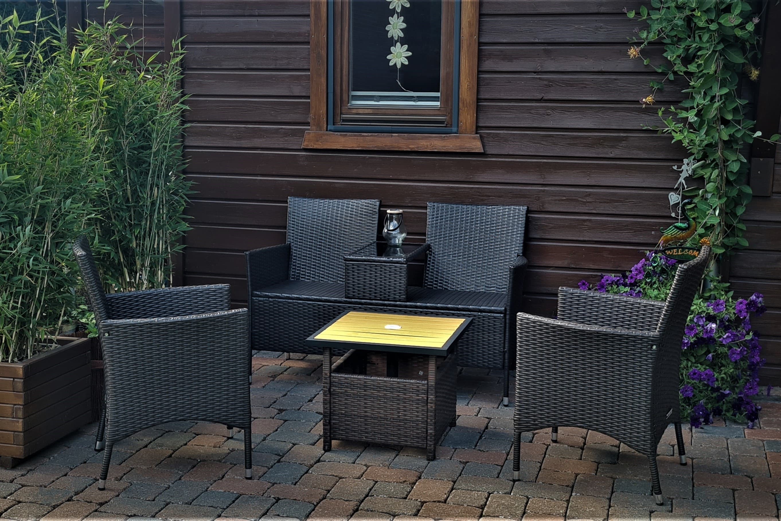 Terrasse am Ferienhaus Burg in Celle