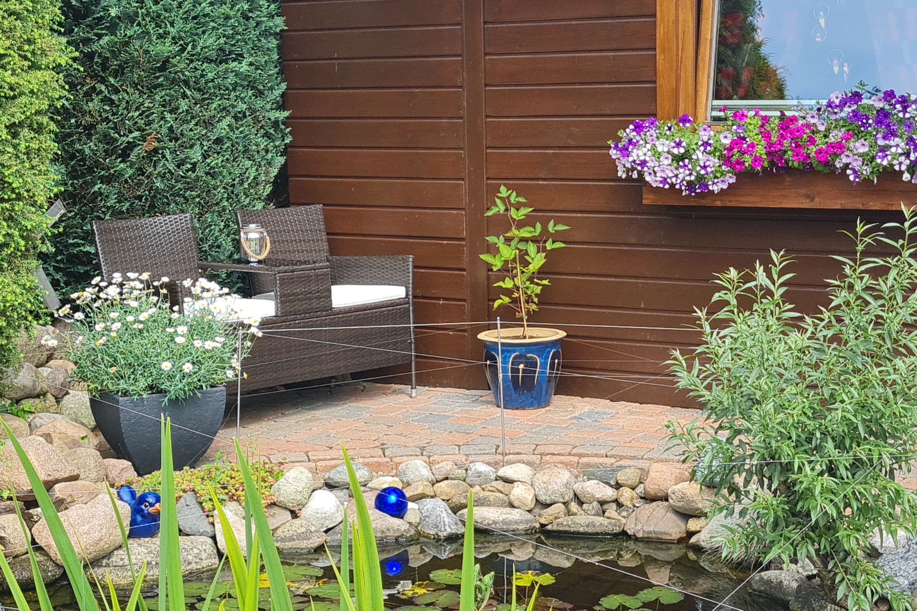 Gartenteich am Ferienhaus Burg in Celle