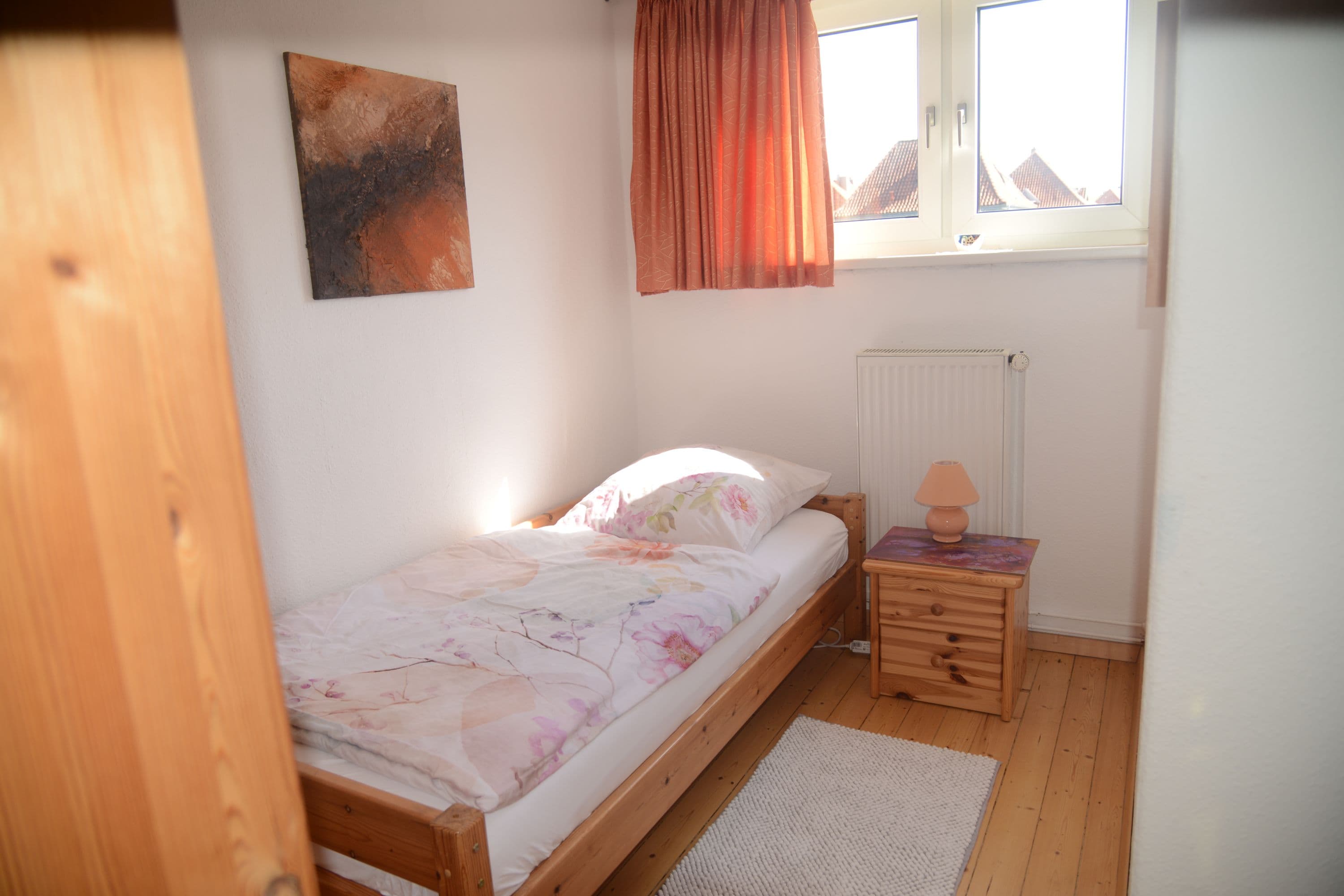 Schlafzimmer in der Wohnung 2 Appartements am Rosengarten