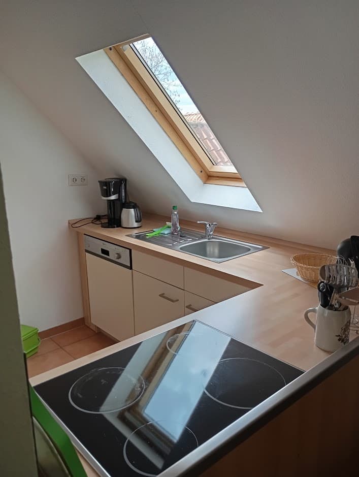 Küche der Ferienwohnung Buchenhof Haberzettl