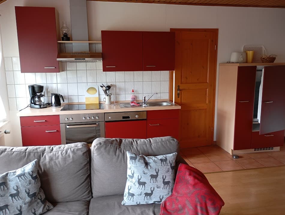Küche der Ferienwohnung Buchenhof Haberzettl