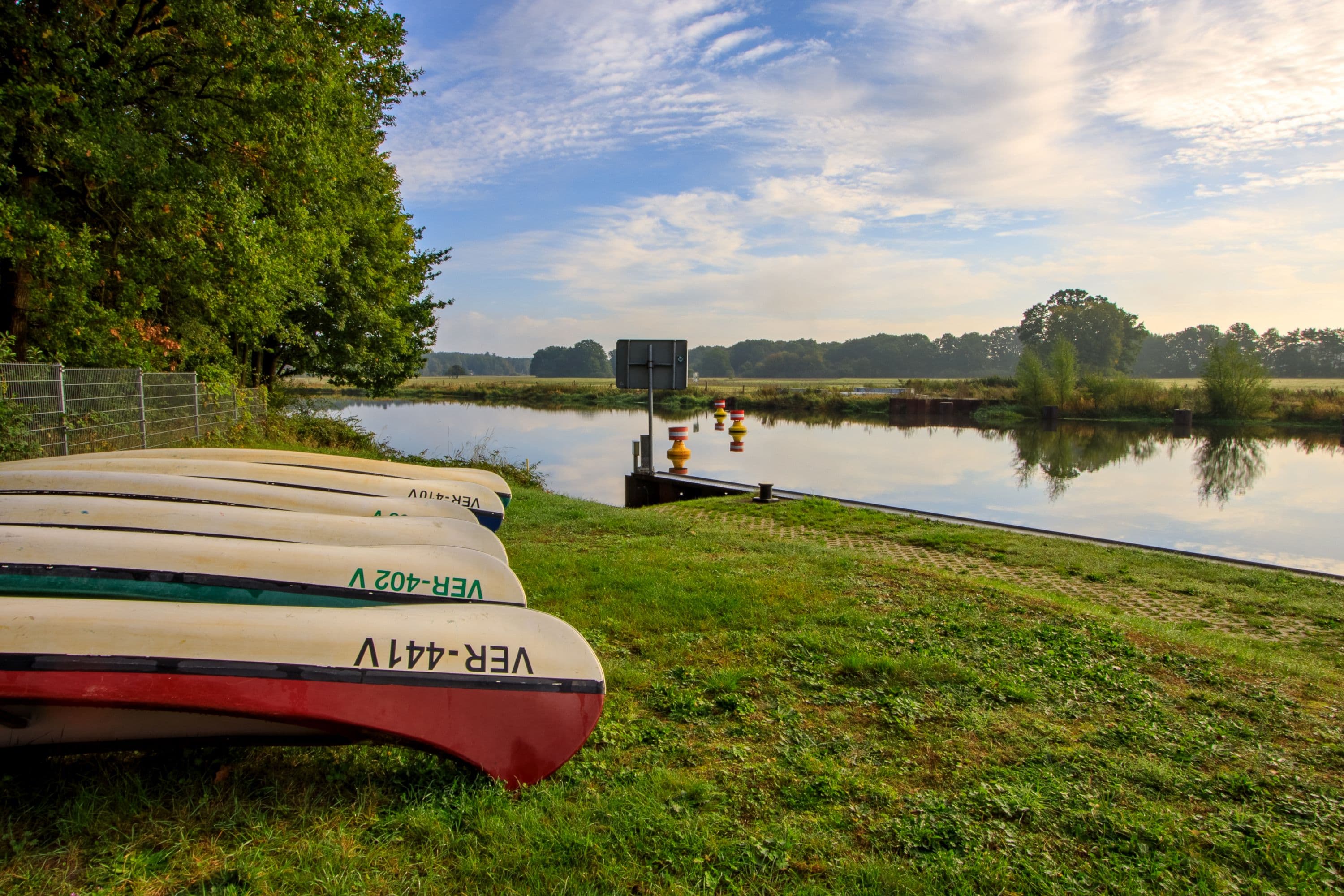 Die Bannetzer Schleuse bei Wietze im Herbst