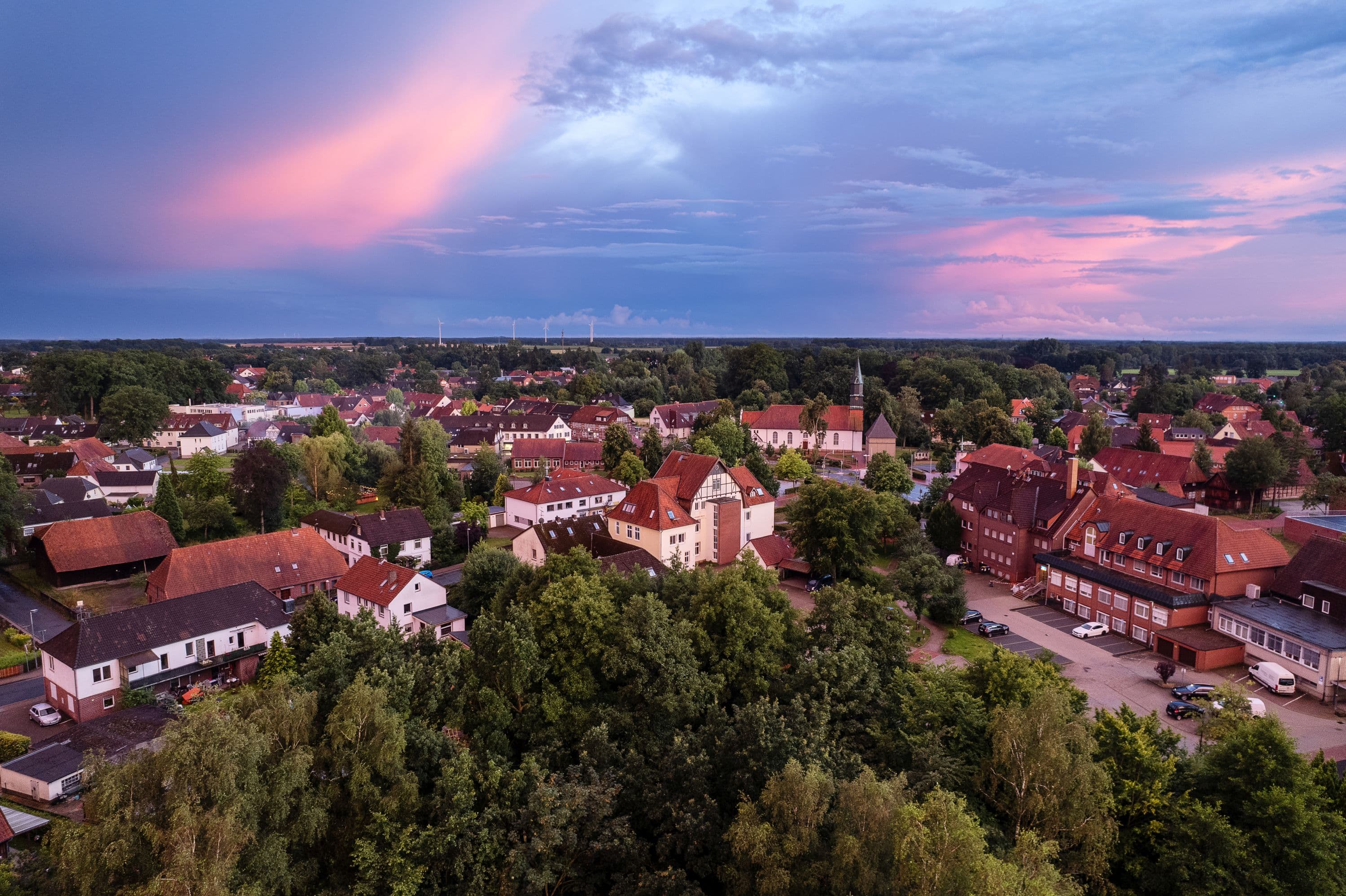 Bergen im Sonnenuntergang