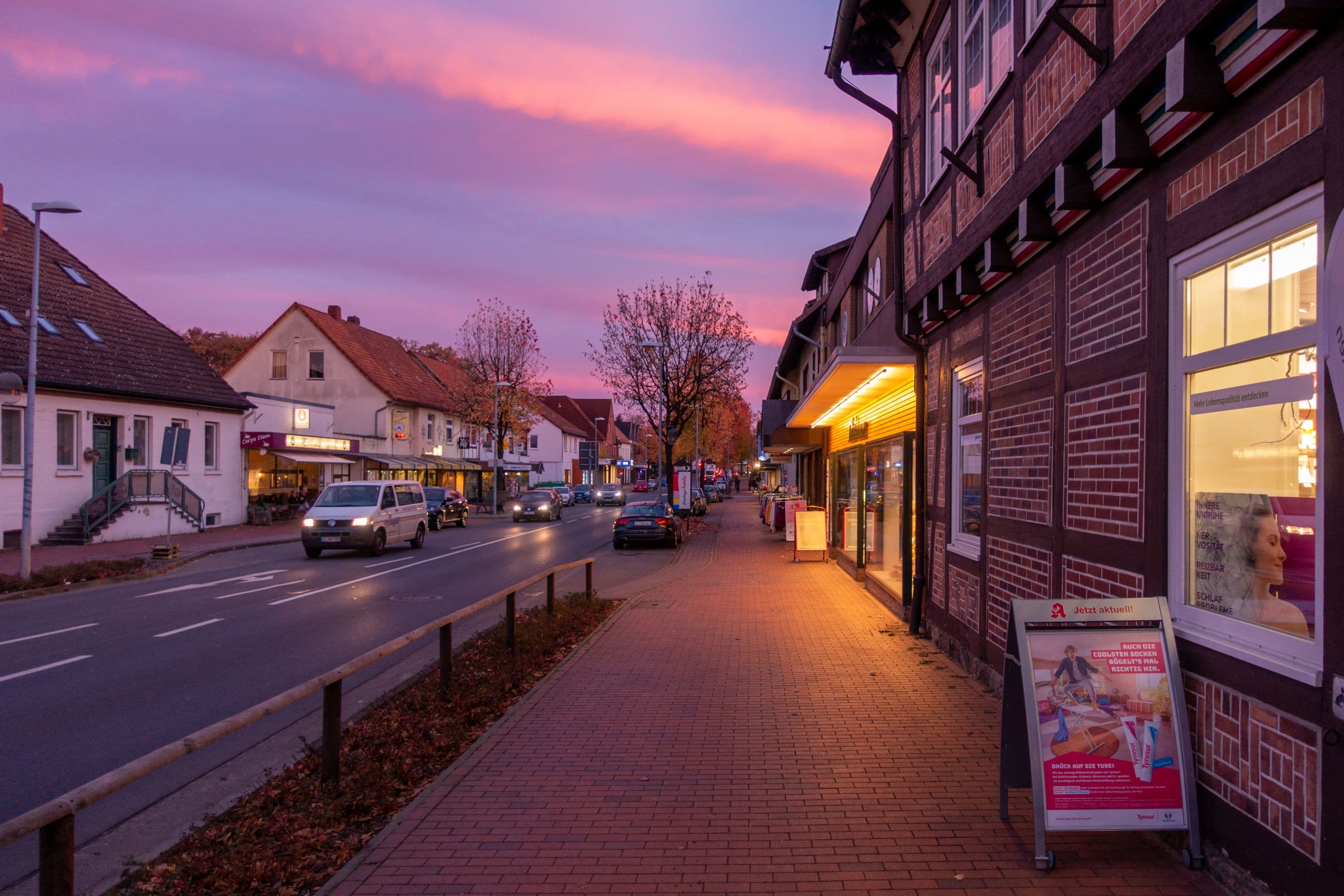 Bergen im Sonnenuntergang