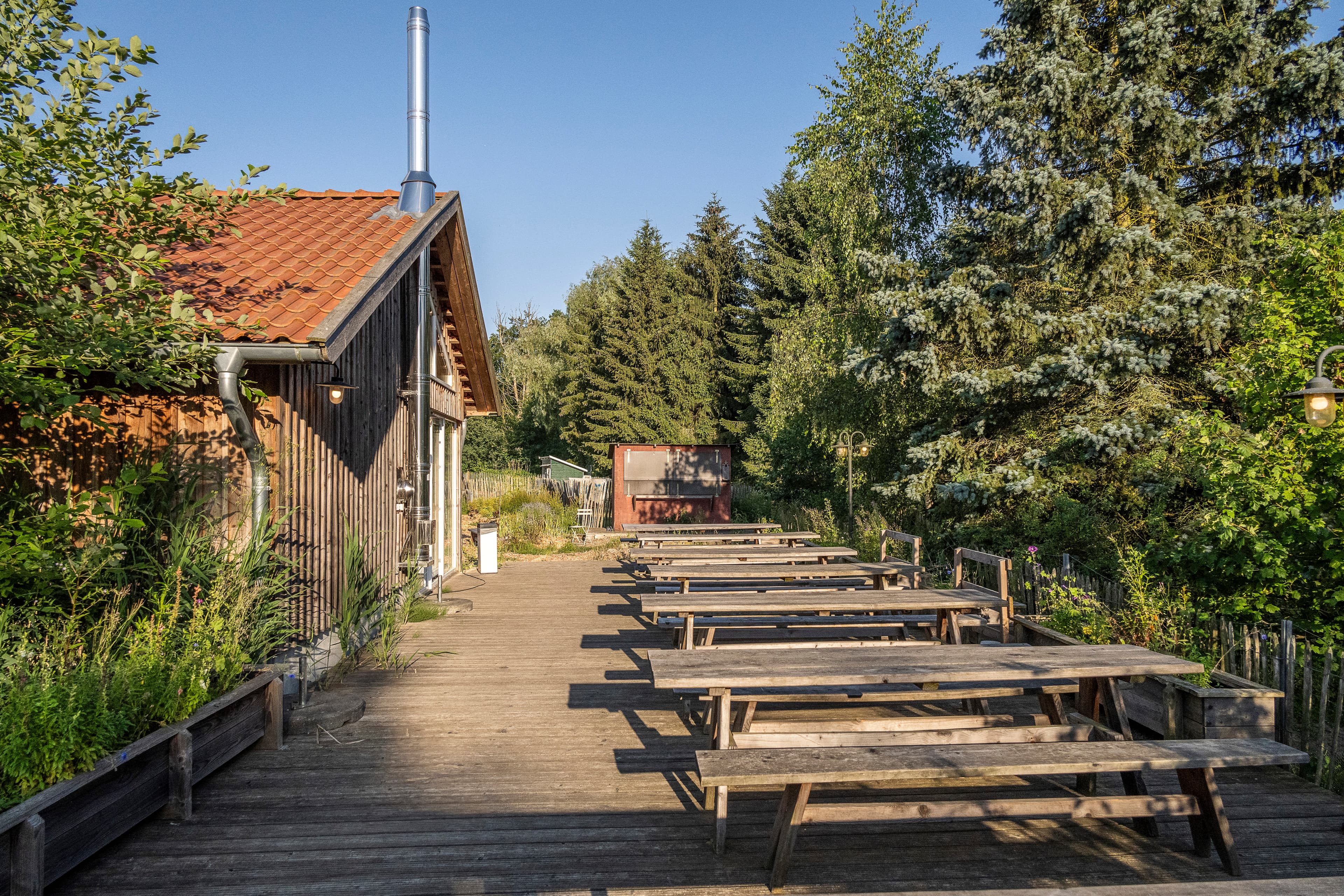 Hof an den Teichen, Hofcafé mit Terrasse