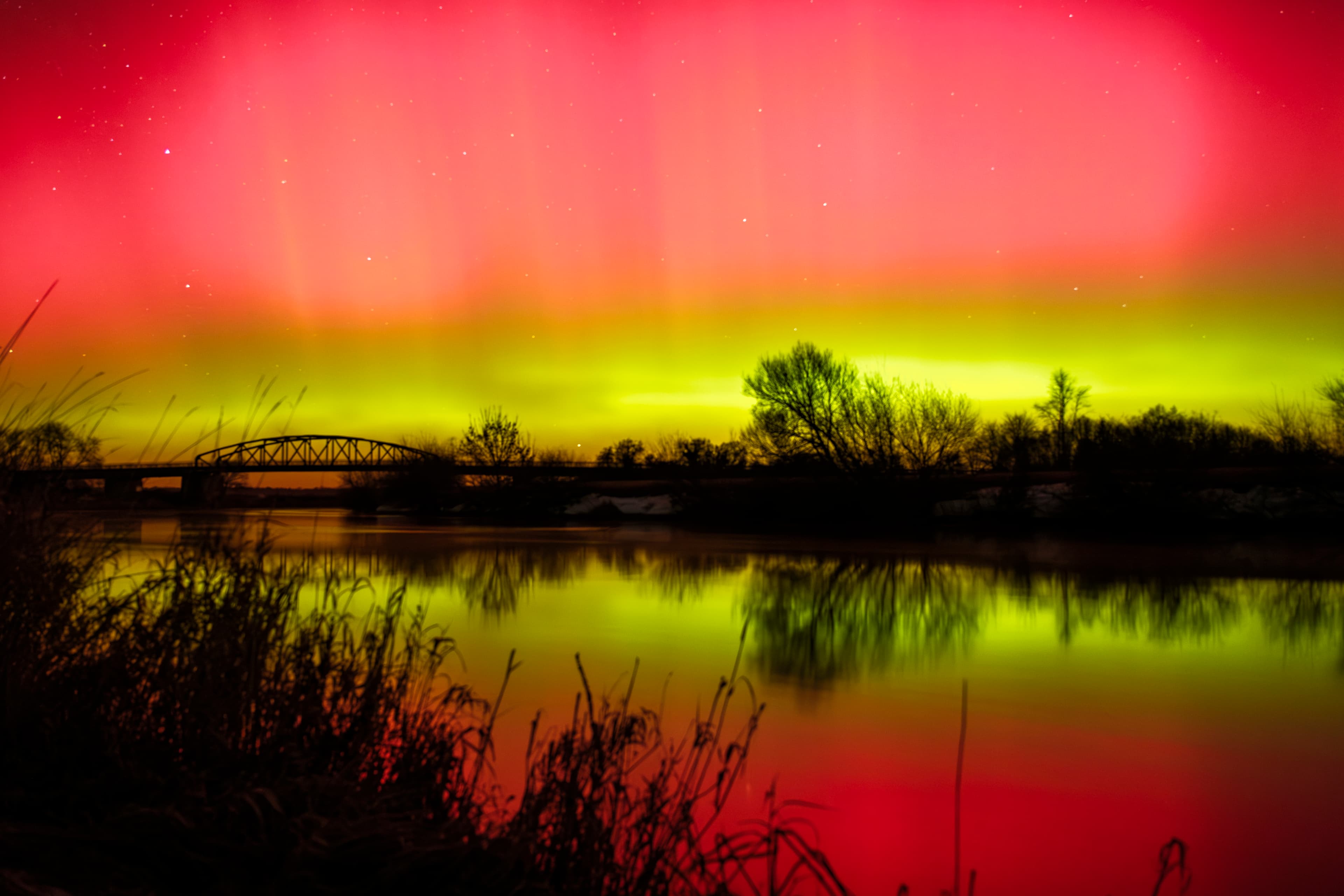Im Januar 2026 konnte man tolle Polarlichter in der Lüneburger Heide sehen