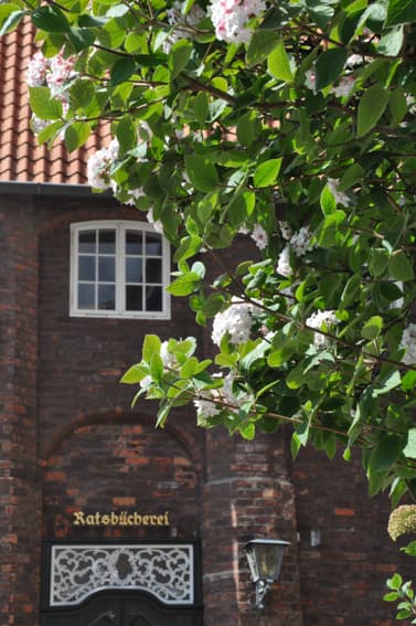 Der Eingang der Lüneburger Ratsbücherei