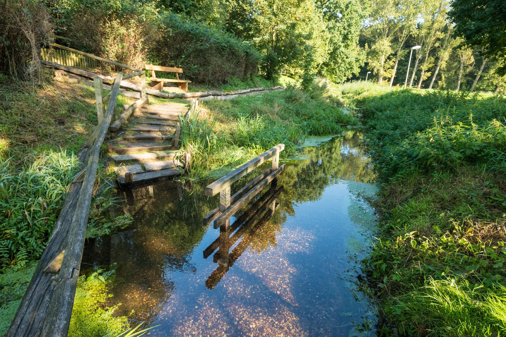 vierhundert wasser barfuss pfad bad bodenteich