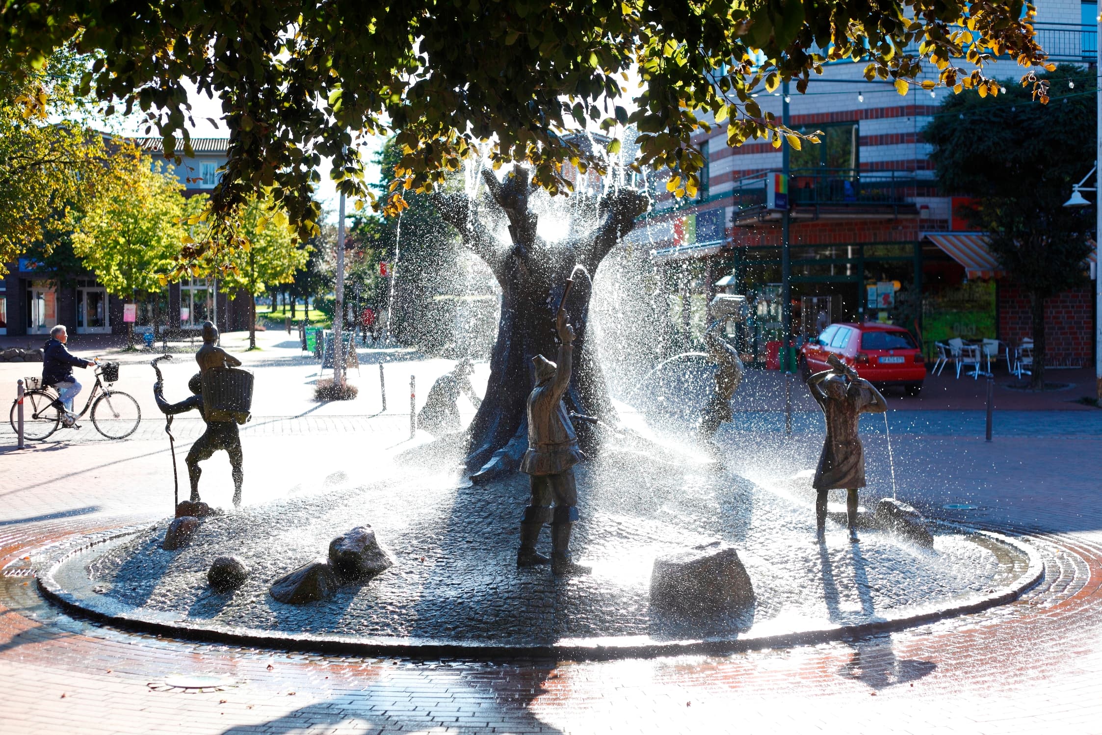 Schneverdinger Stadtbrunnen in Betrieb