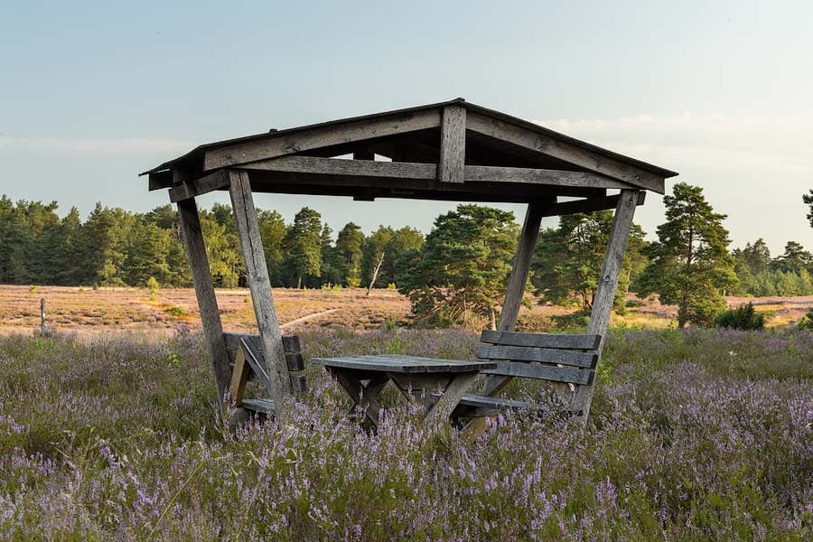 Schöne Picknickstelle in der Schwindebecker Heide