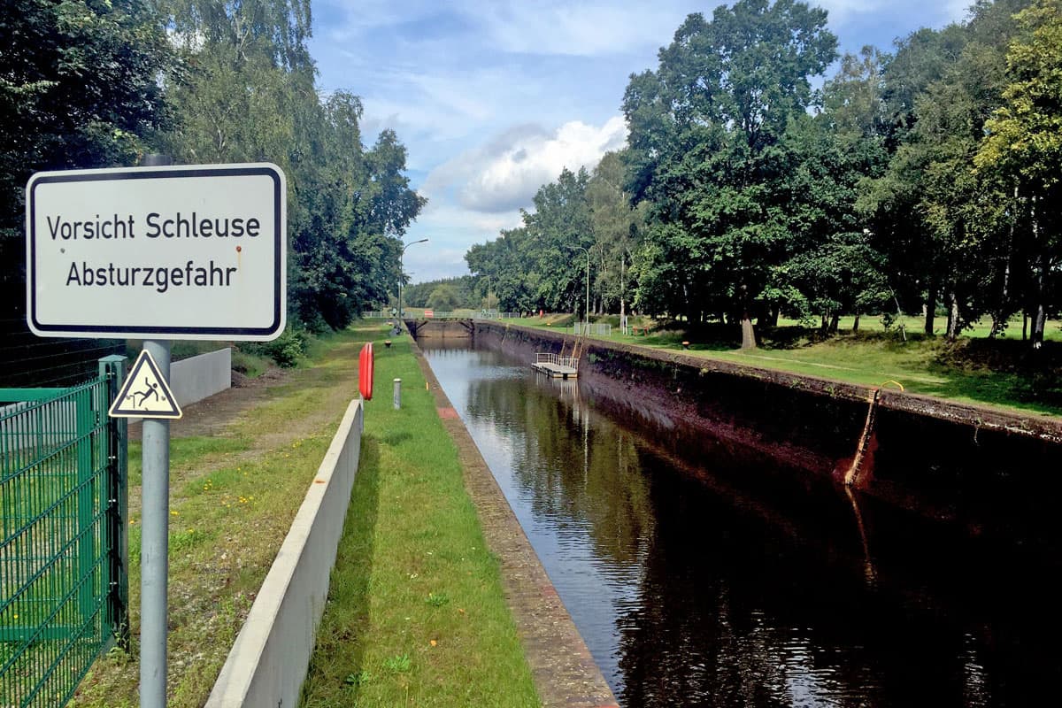 Schleuse an der Aller
