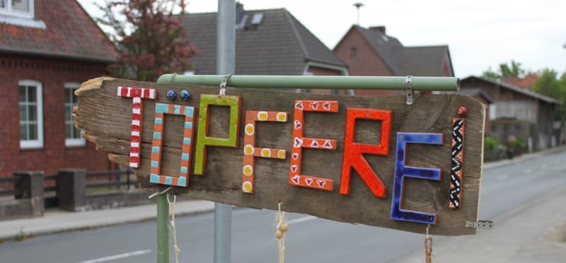 Wenn Ihr dieses Schild seht, seit Ihr richtig