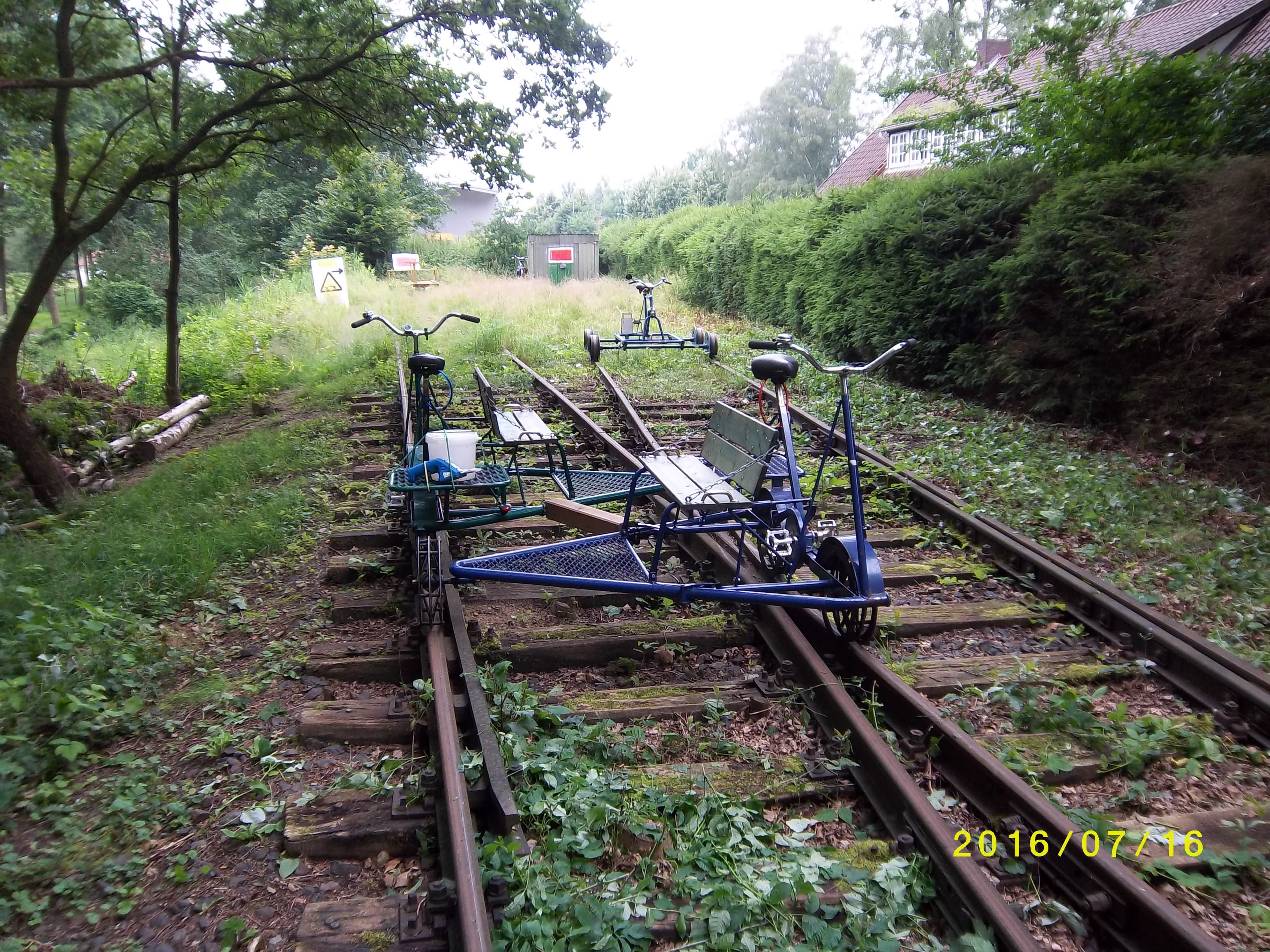 Die beiden schwedischen Schienenfahrräder bilden das Rückgrat der Neuenkirchener Draisinenbahn.