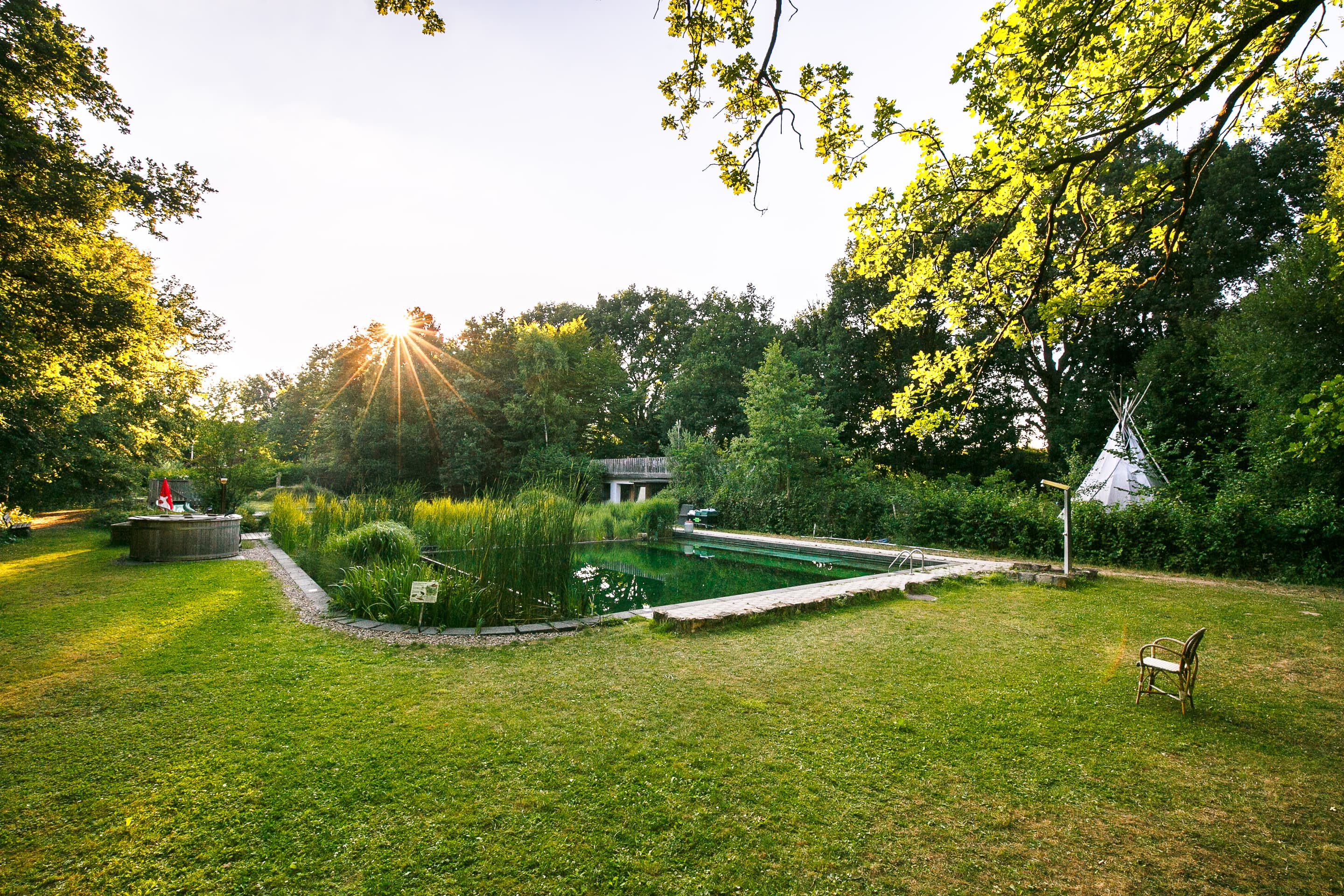 Liegewiese NaturFreiBad im Uhlenköper-Camp