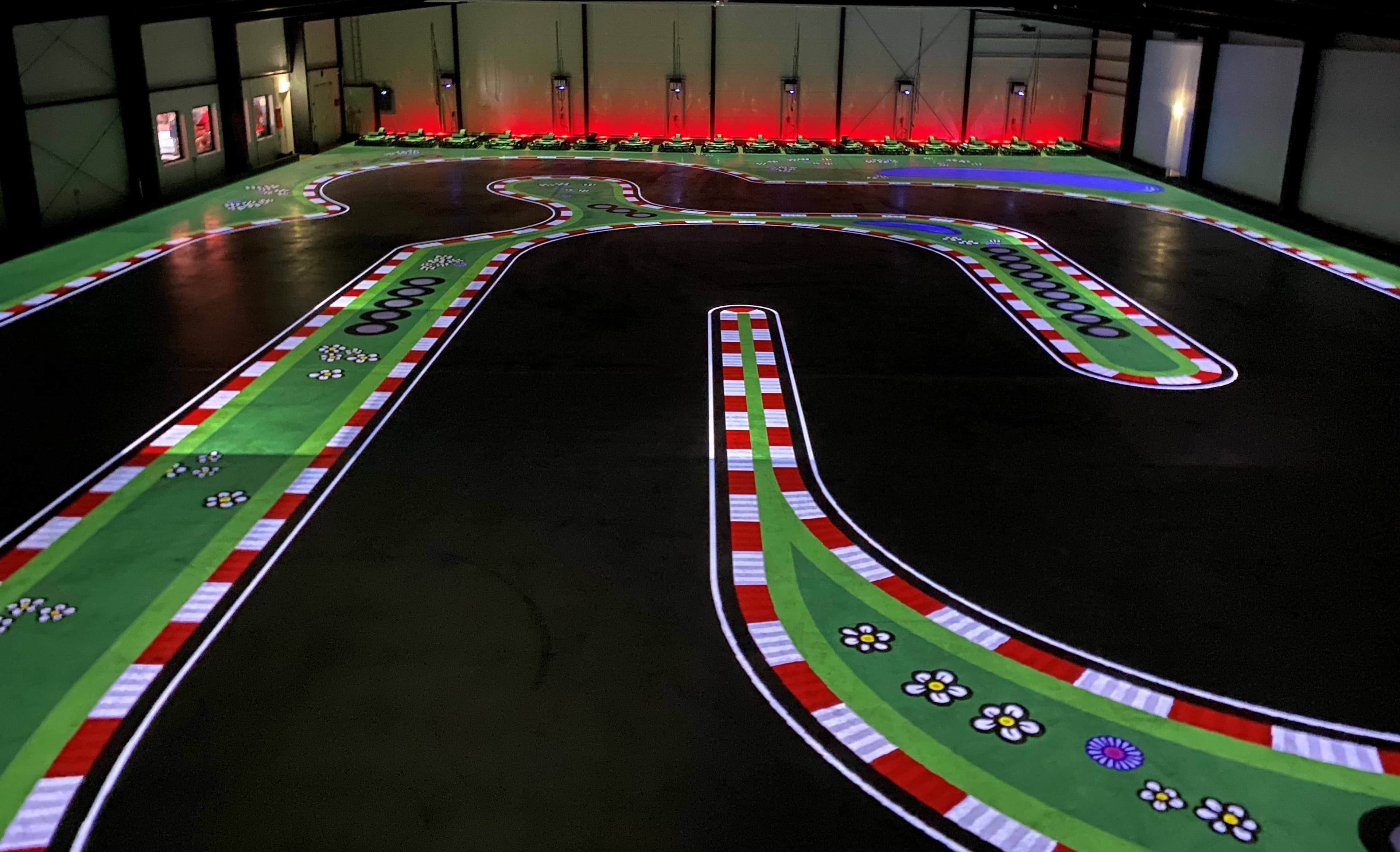 die halle des battle kart bispingen liegt am horstfeld