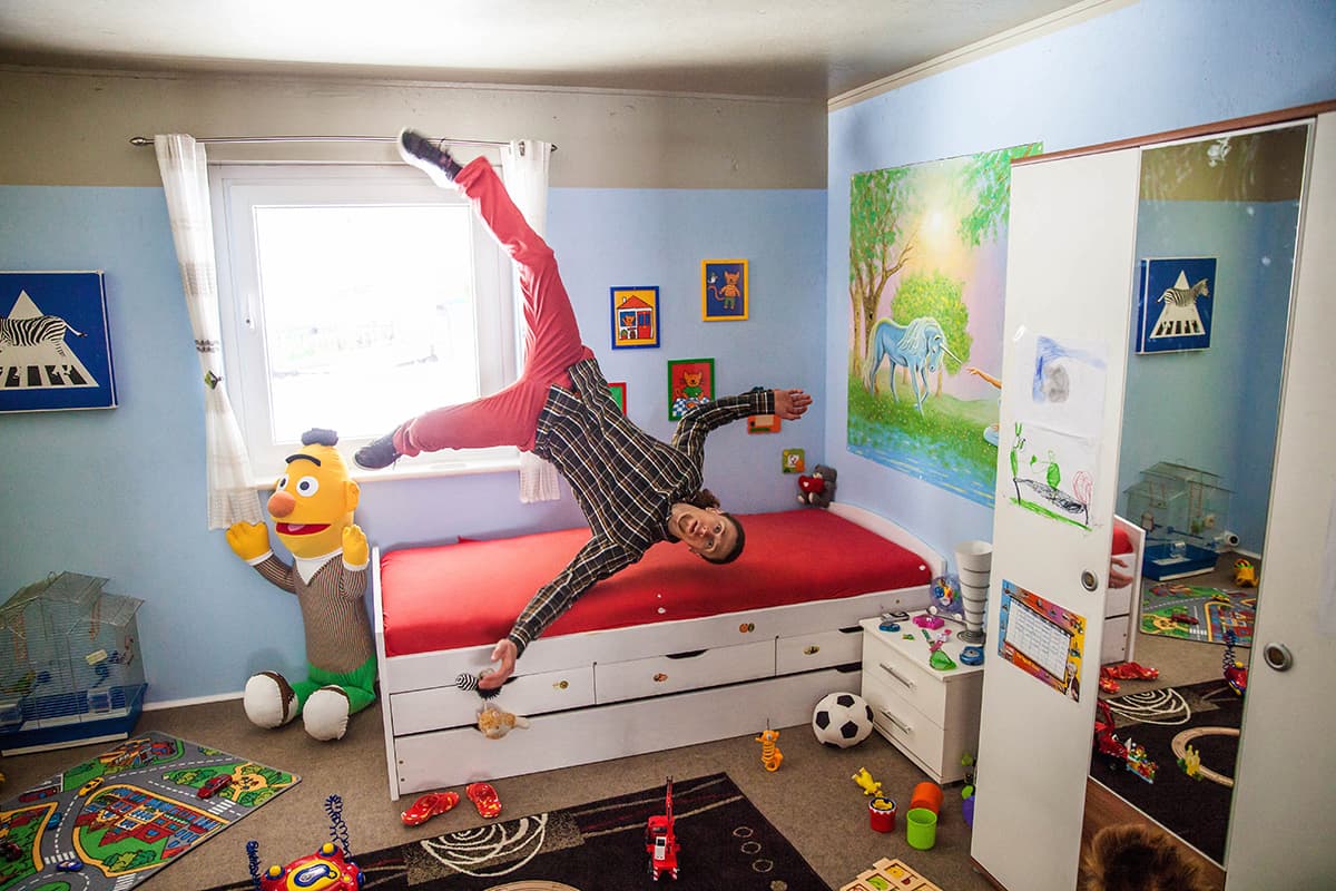 Alles steht auf dem Kopf im verrückten Haus Bispingen