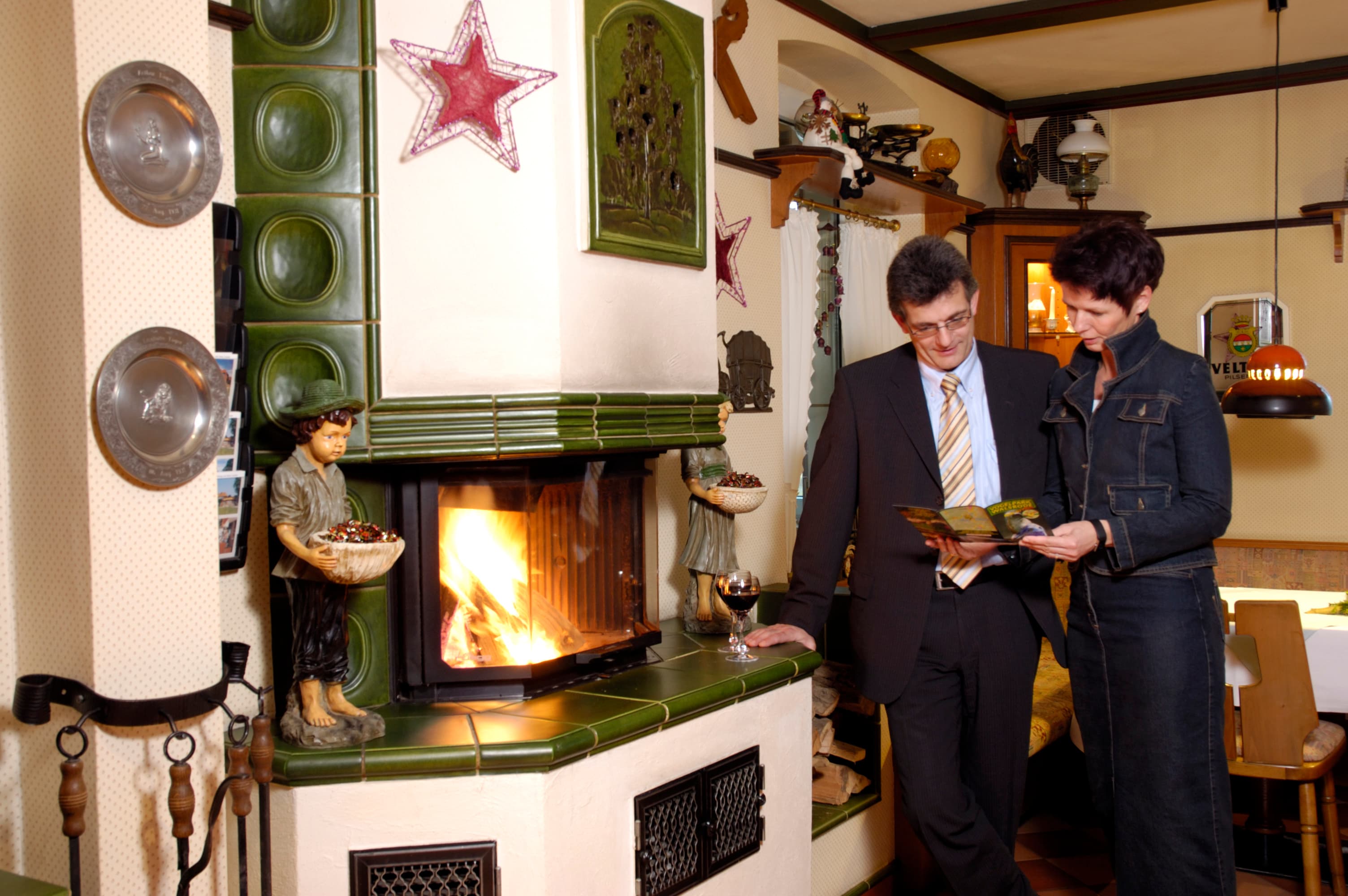 Kaminzimmer in dem Landgasthof Stössel in Altenmedingen