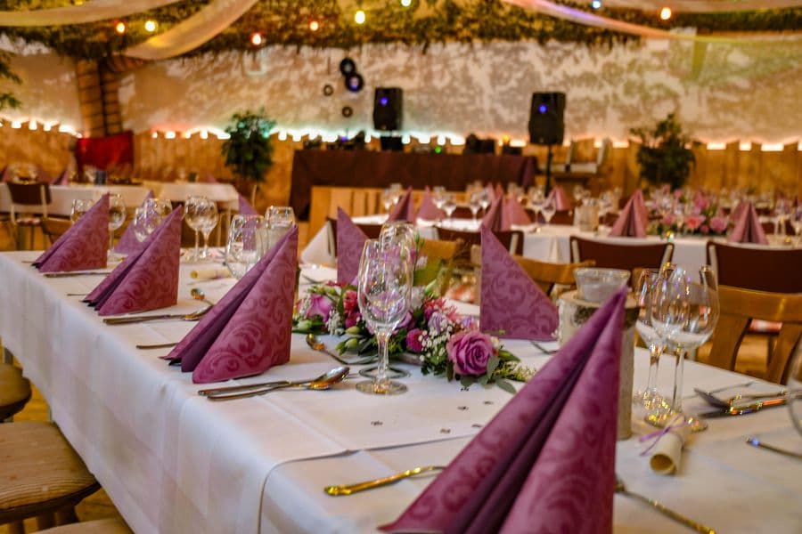 Festlicher Tisch bei Meyerhöms Bauernstube in Hermannsburg