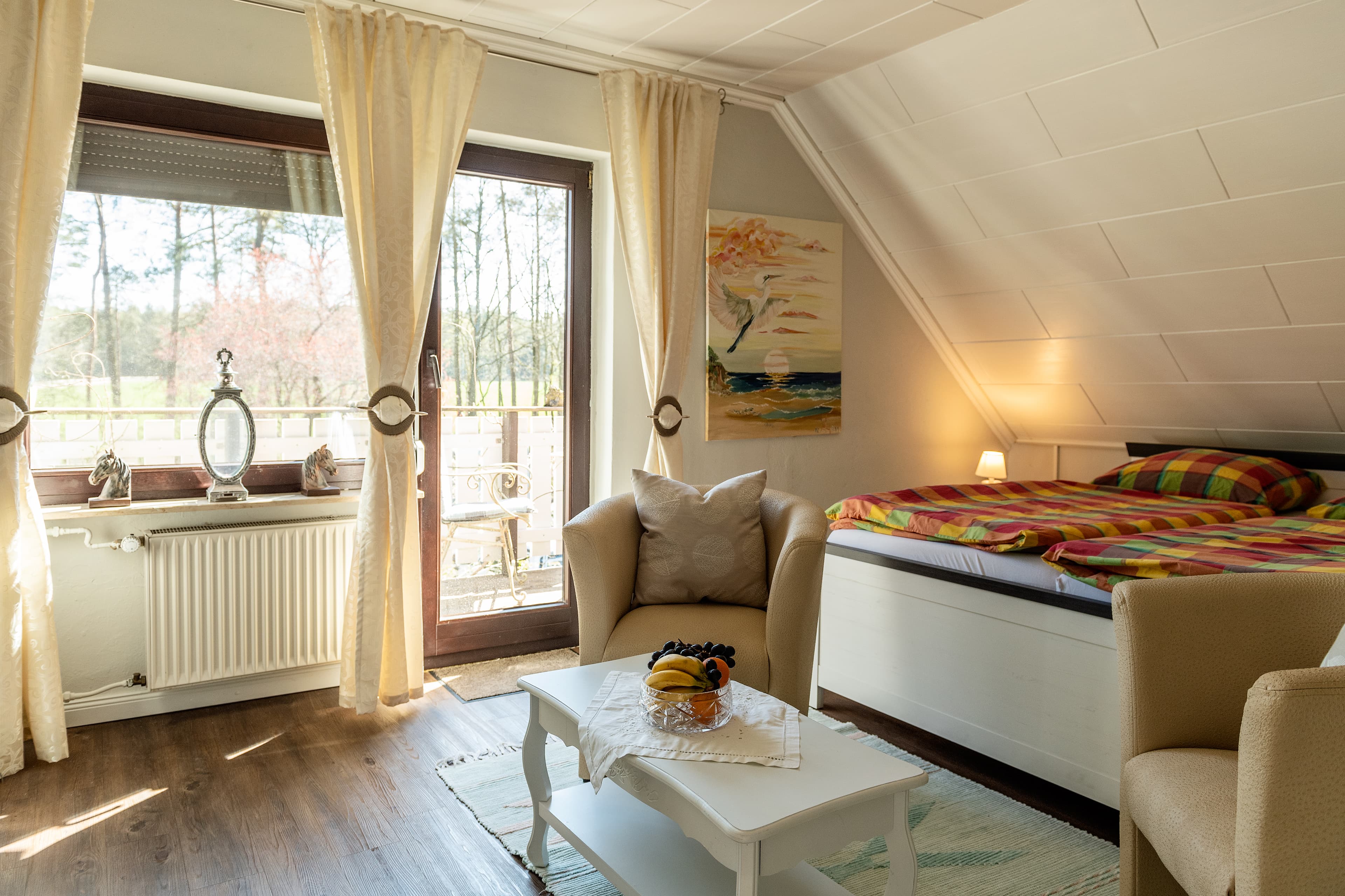 Wohnbereich in dem Landhaus Calluna in Undeloh