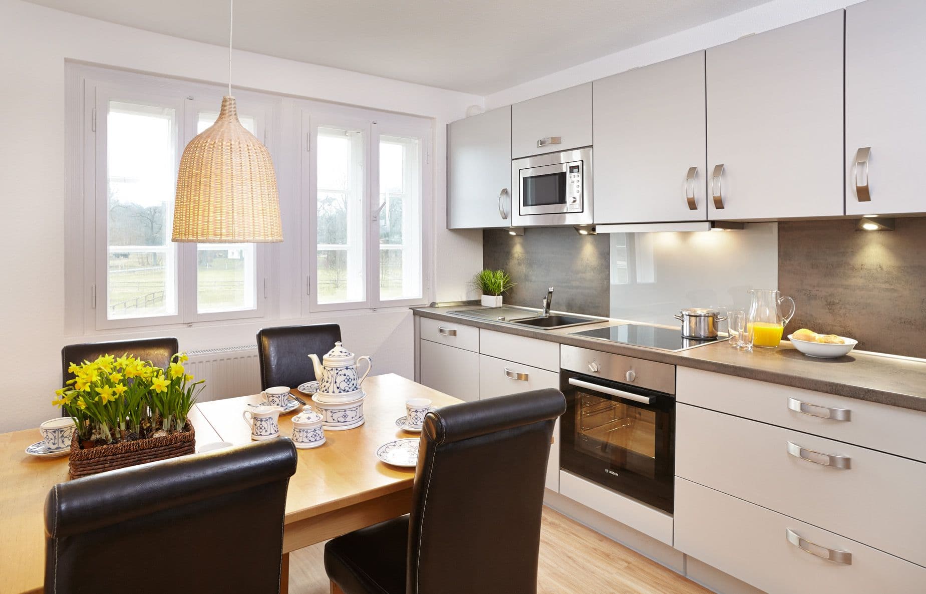 Küche in dem Forstgut Rehrhof in Amelinghausen