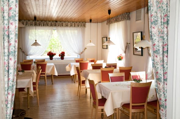 Speiseraum in dem Landgasthaus Tödter in Oldendorf (Luhe)