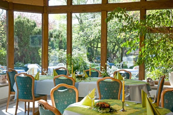 Wintergarten in dem Landgasthaus Tödter in Oldendorf (Luhe)