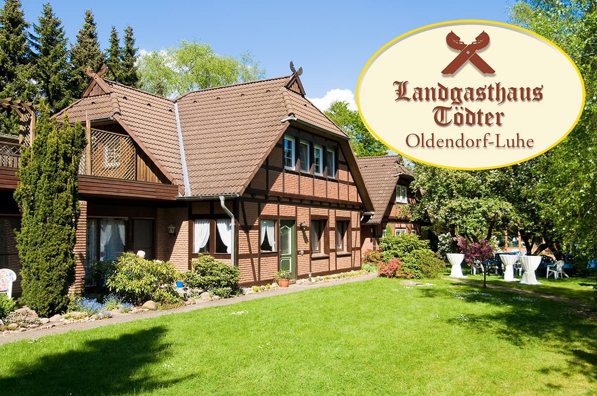 Der Garten des Landgasthauses Tödter in Oldendorf (Luhe)
