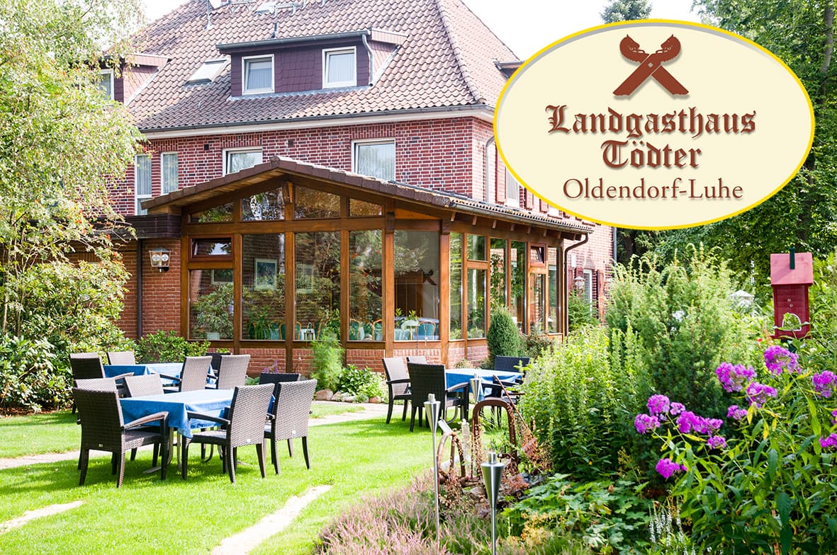 Der Wintergarten des Landgasthauses Tödter in Oldendorf (Luhe)