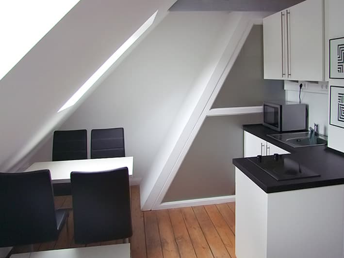Küche der Lünehaus Ferienwohnung in Lüneburg